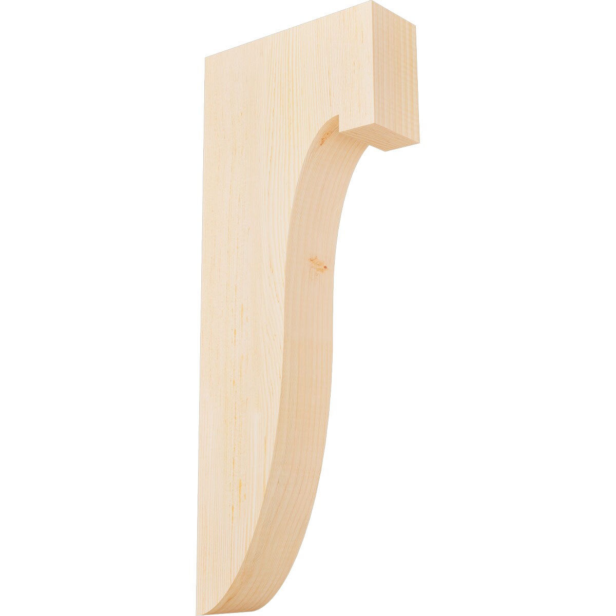 Ekena Millwork COR04X10X26DEL00SDF 3.5-in x 10-in x 26-in Del Monte Unfinished Douglas Fir Wood Paintable/Stainable Corbel