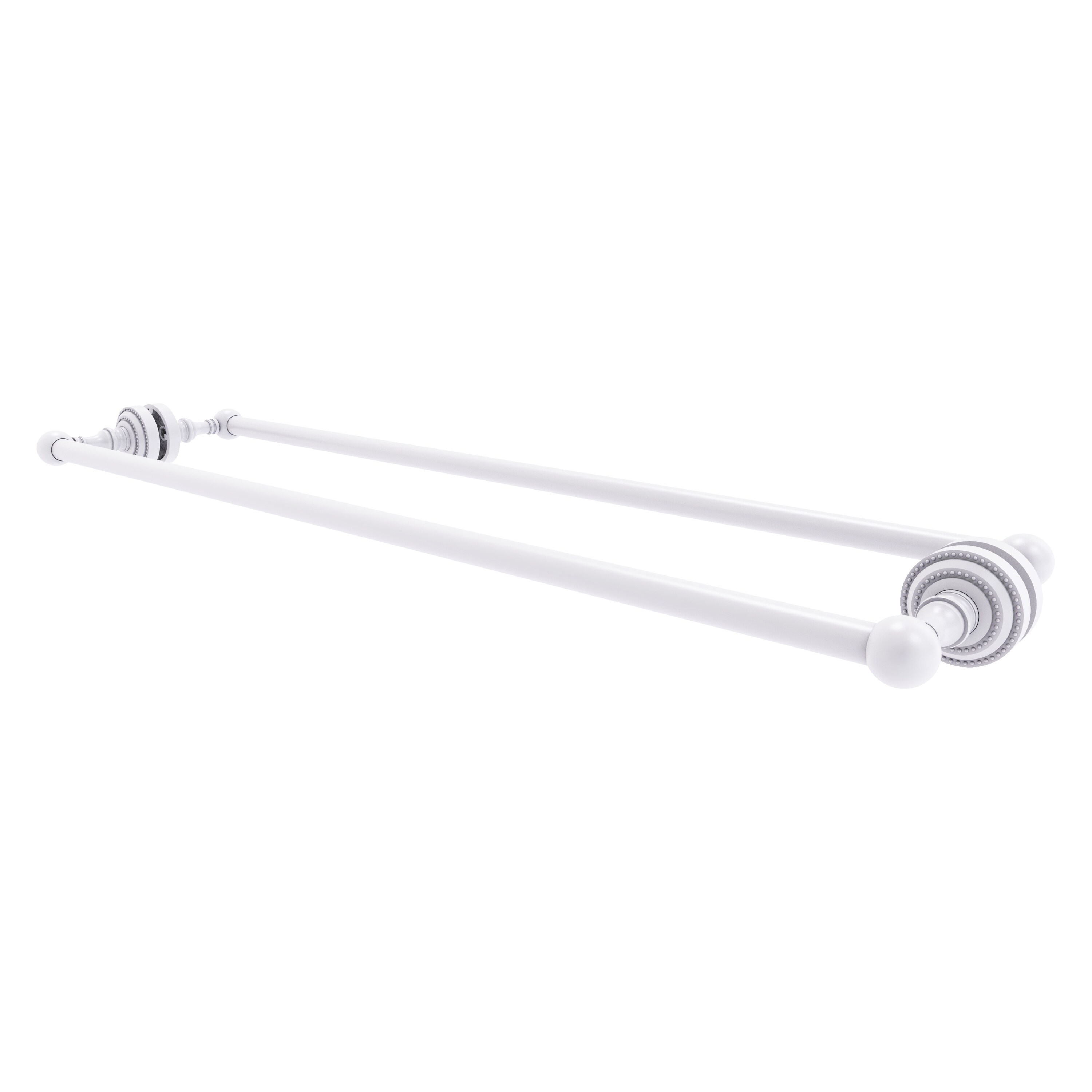 Allied Brass DT-41-BB-30-WHM Dottingham 30-in double Matte White Wall mount Double Towel Bar