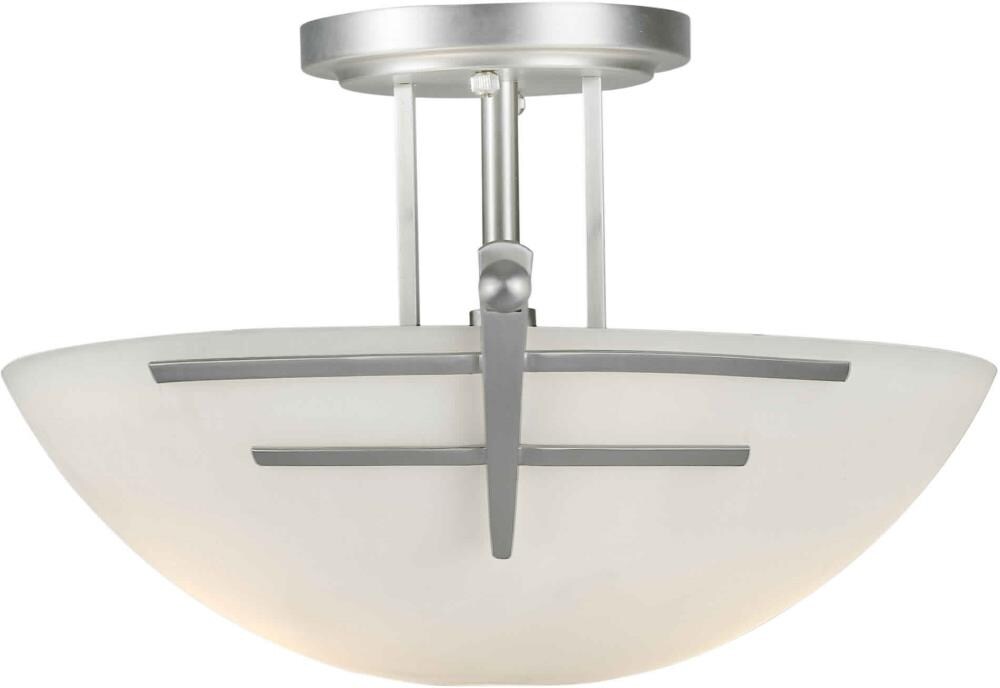  LW22310255 2-Light 8-in Brushed Nickel Semi-Flush mount light