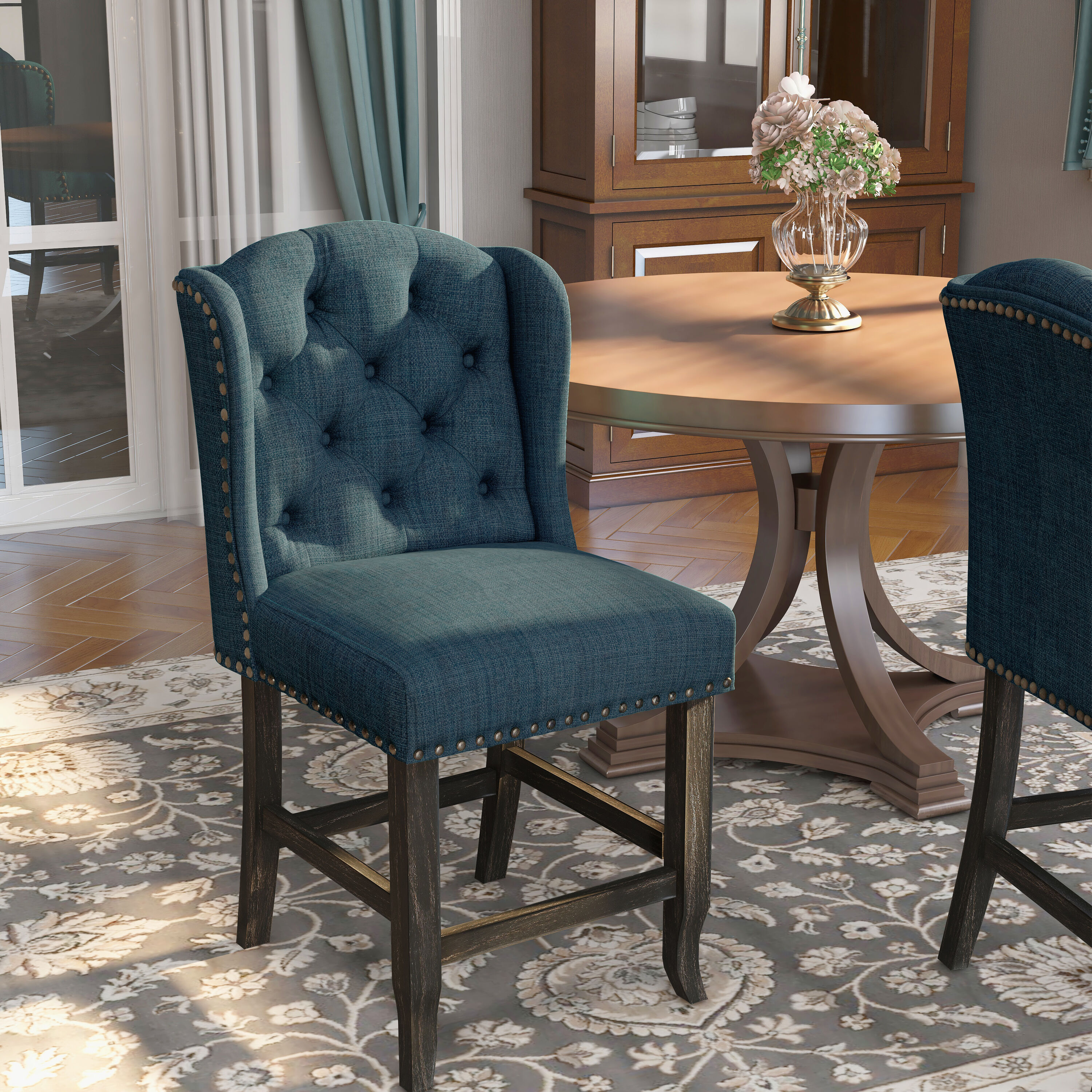 Furniture of America IDF-3324BK-BL-PCW Dining-Chairs - View #4