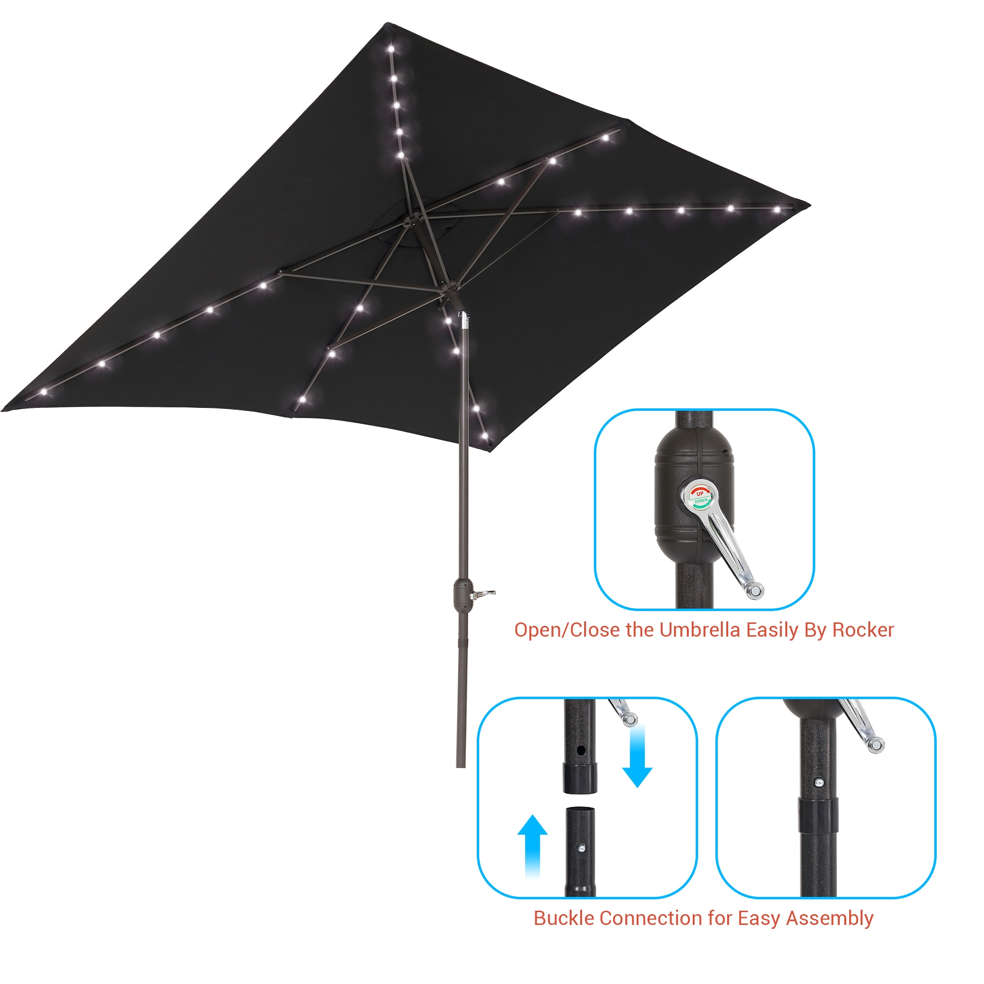 ACEGOSES LW-RLED16BK Umbrellas-2 - View #7