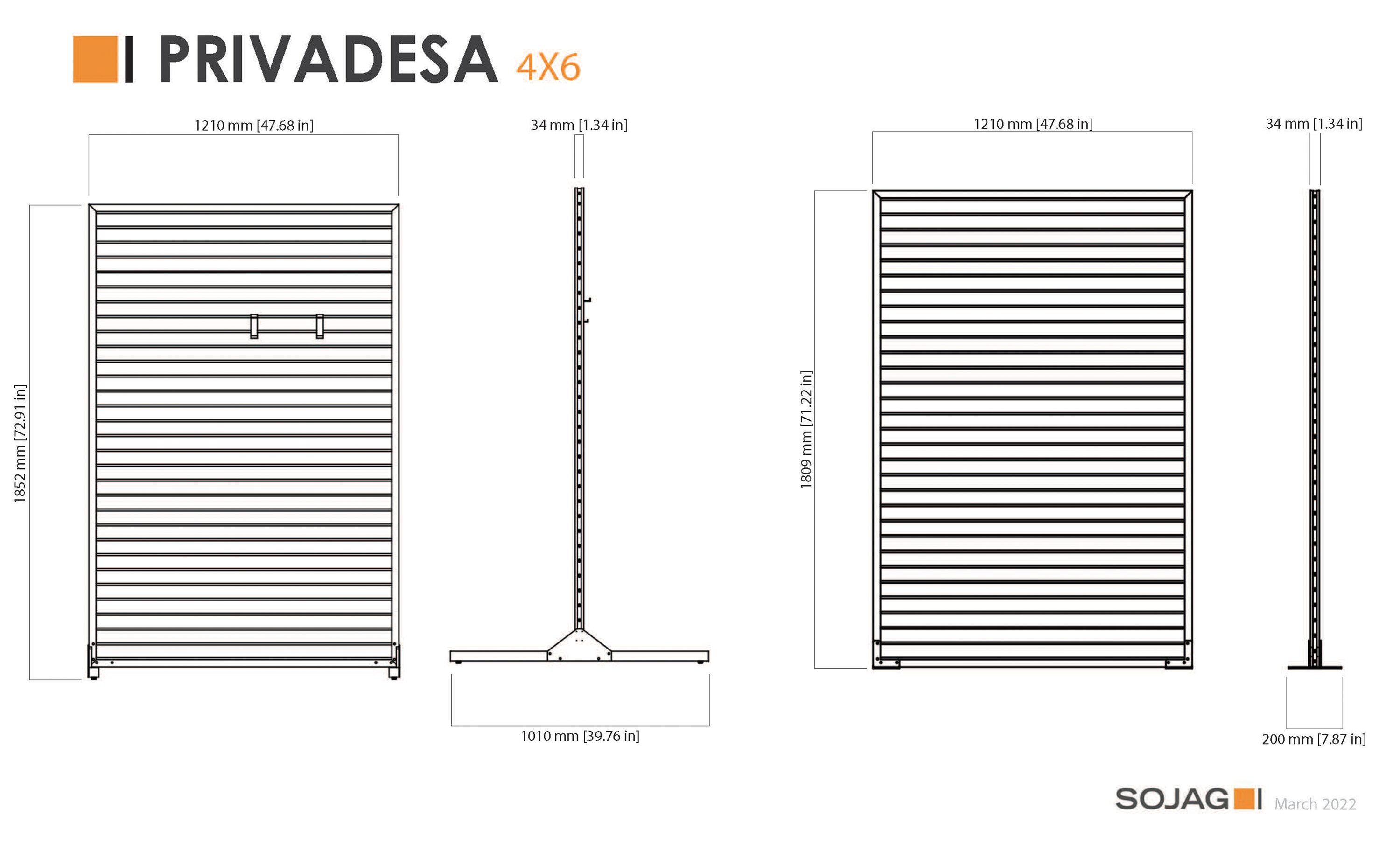 Sojag Privadesa 4 x 6 ft. Privacy Screen