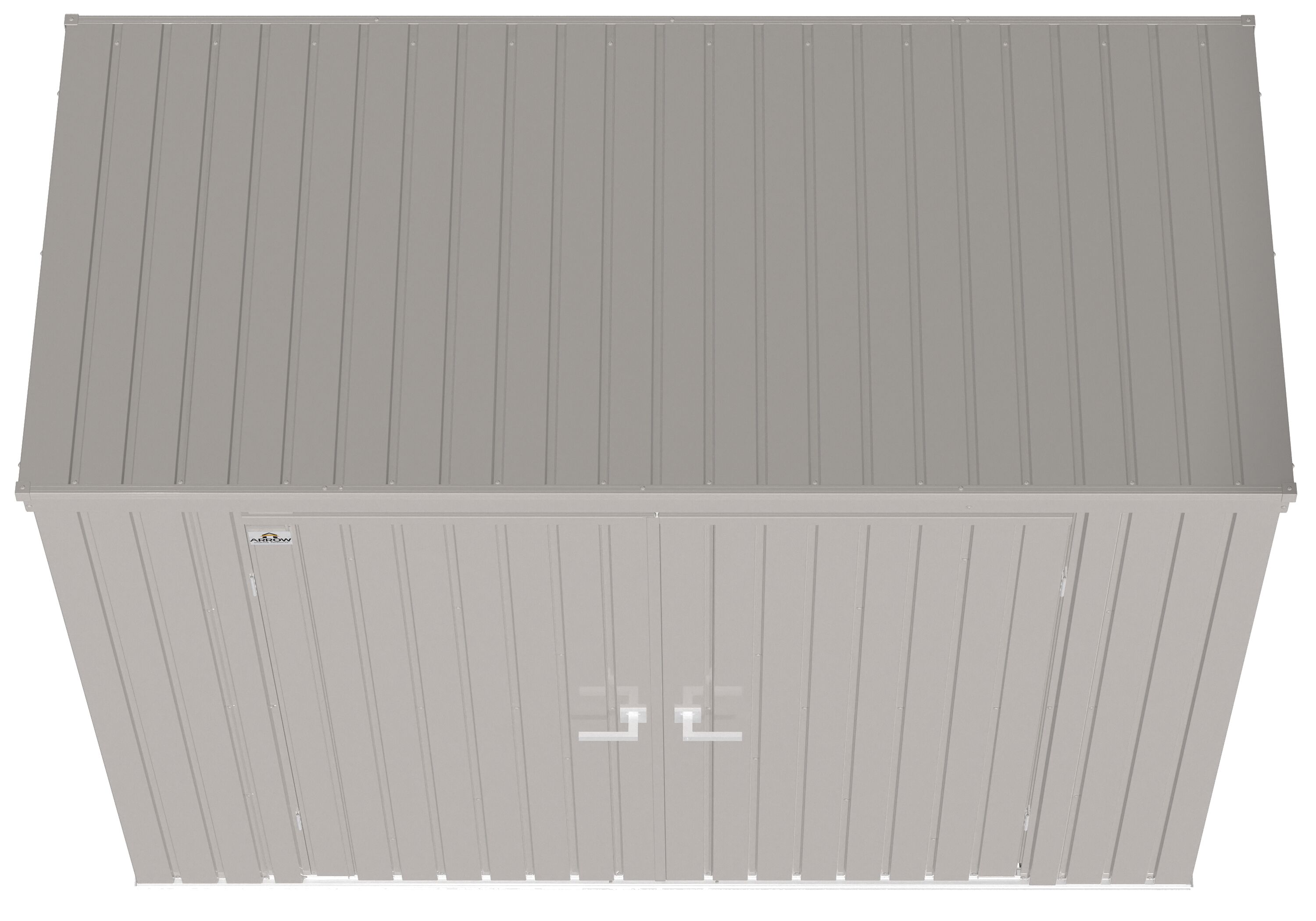Cool Grey 8-ft x 4-ft Galvanized Steel Storage Shed Kit