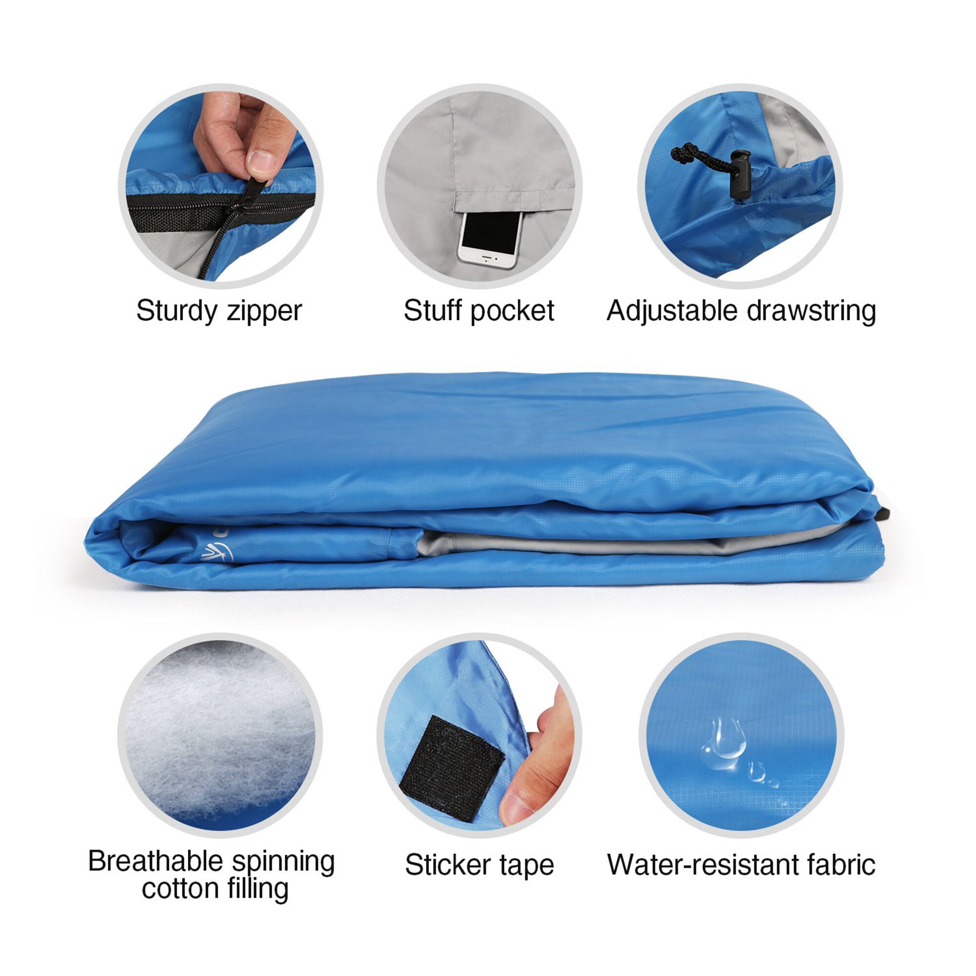 Lightweight Foam Sleep Pad- 0.50” Thick Mat for Camping, Cots