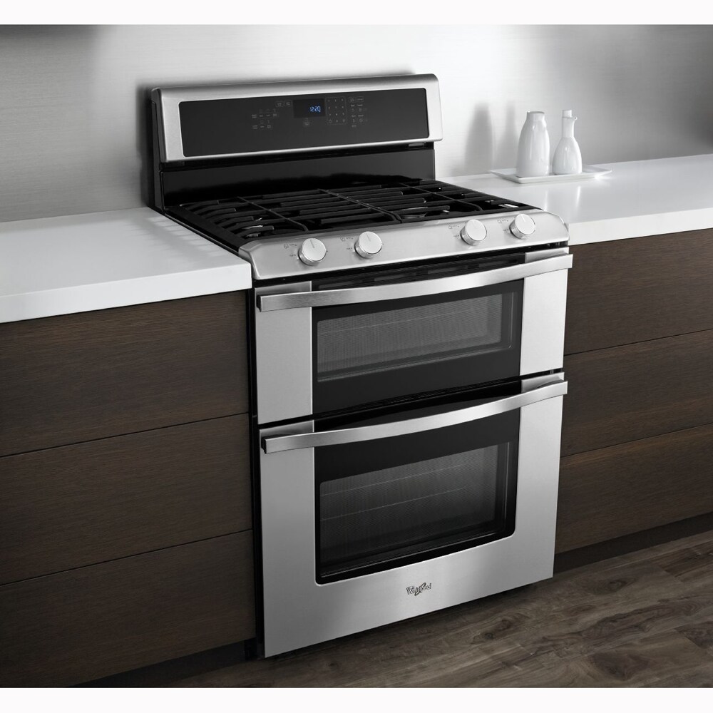 Whirlpool 30-in 4 Burners 3.9-cu ft / 2.1-cu ft Self-cleaning Natural ...