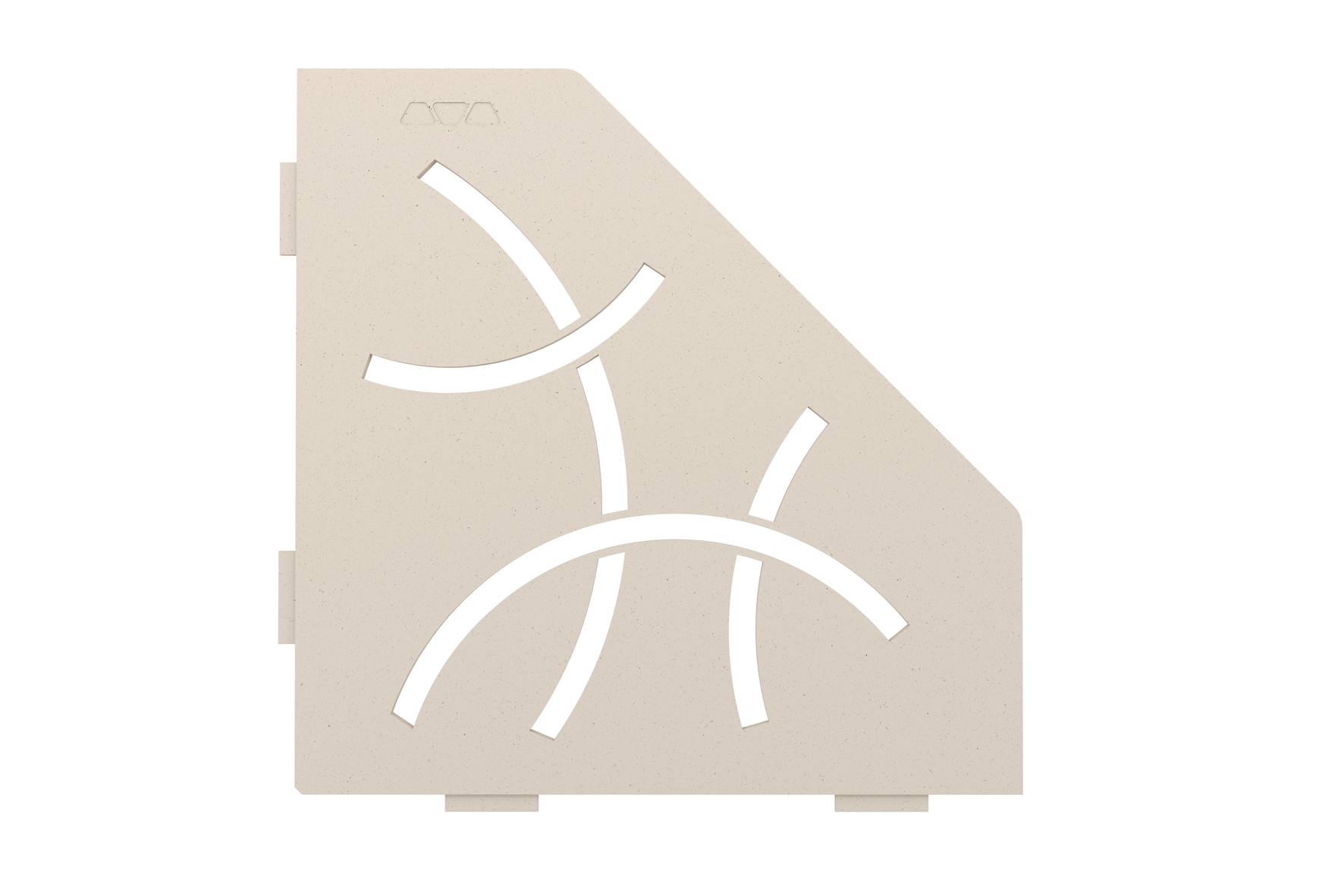 Schluter Systems SES2D6TSI Shelf Pentagonal Corner Curve Ivory