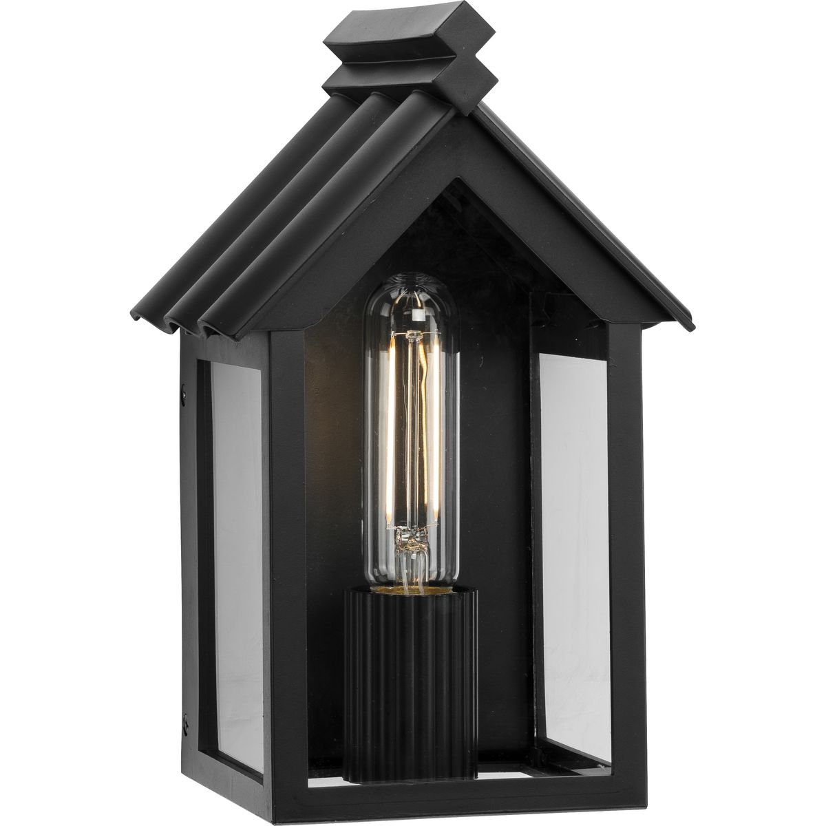 Progress Lighting P560302-31M Point Dume-Dunemere 1-Light 10.5-in H Matte Black Outdoor Wall Light