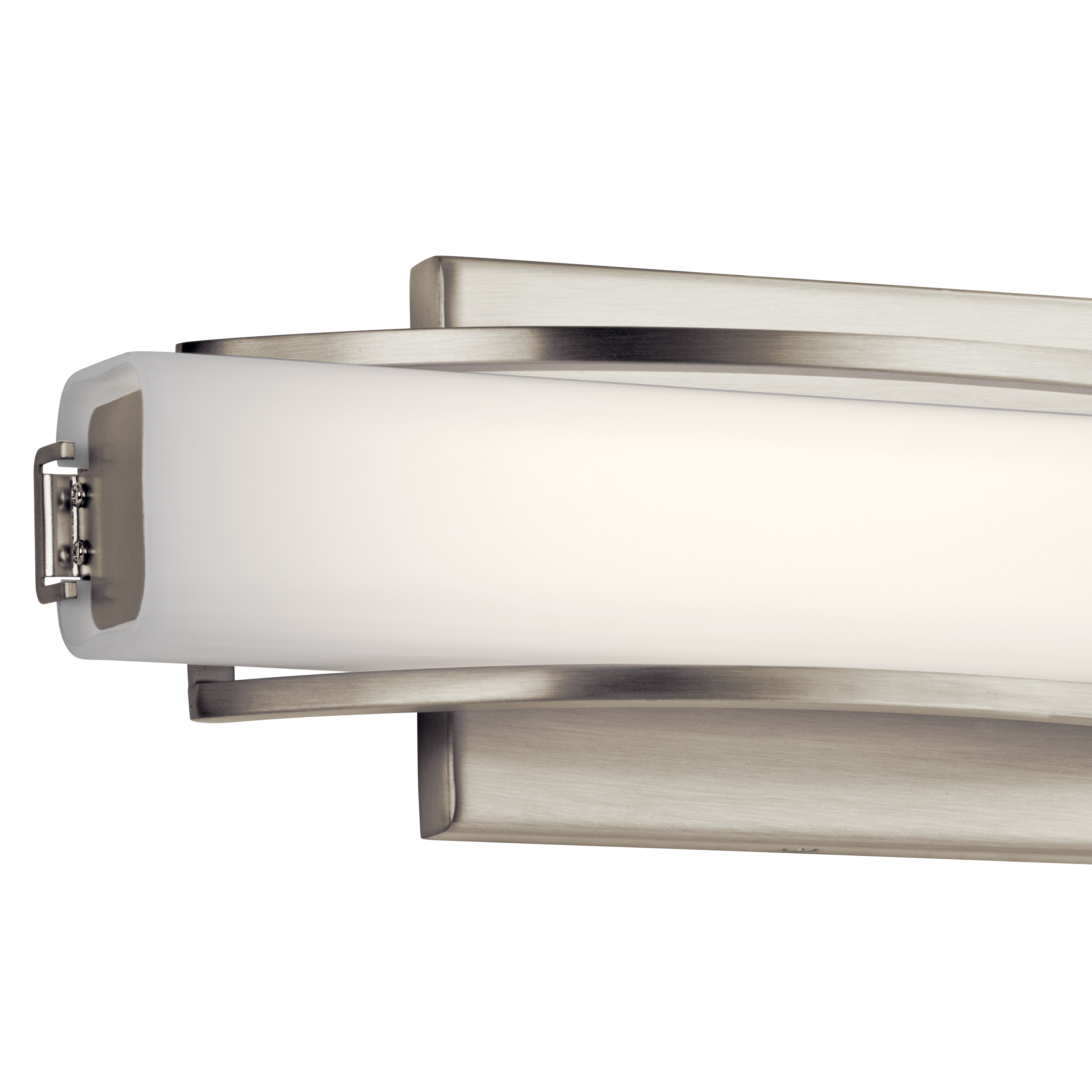 Brushed Nickel LED Vanity Light with Opal Glass Shade