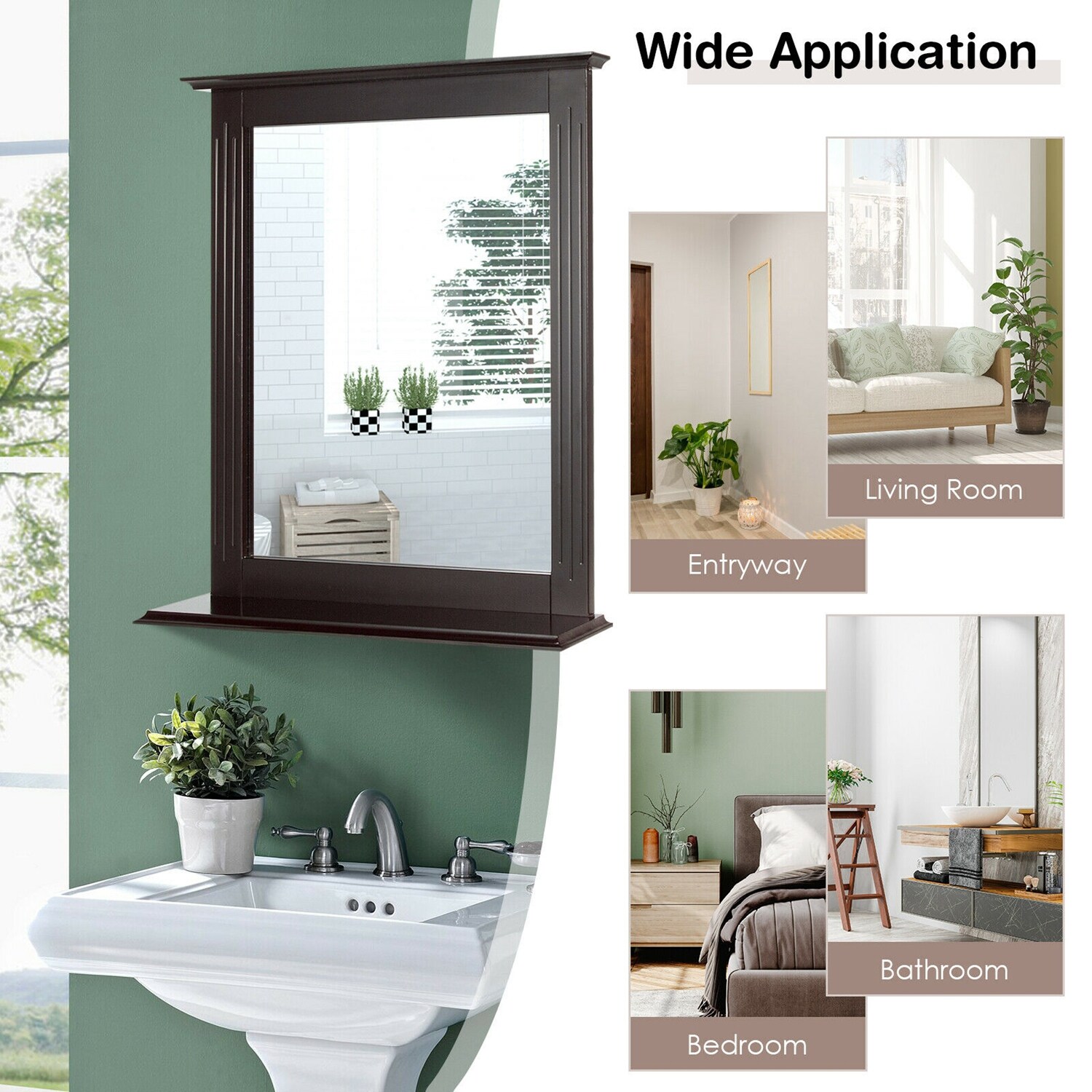 Forclover HYFC-BA553CF Framed-Bath-Mirrors - View #7