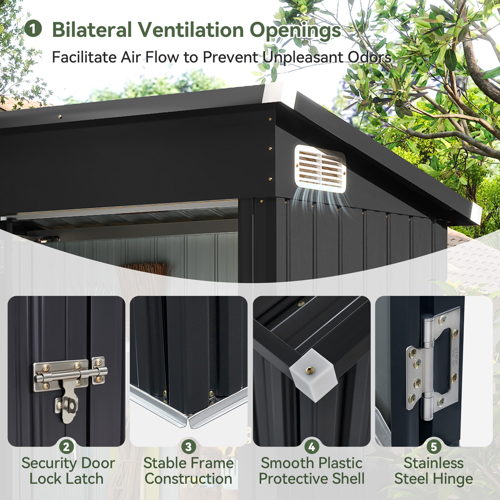 AOXUN AX-41648B Metal-Storage-Buildings-Sheds - View #2