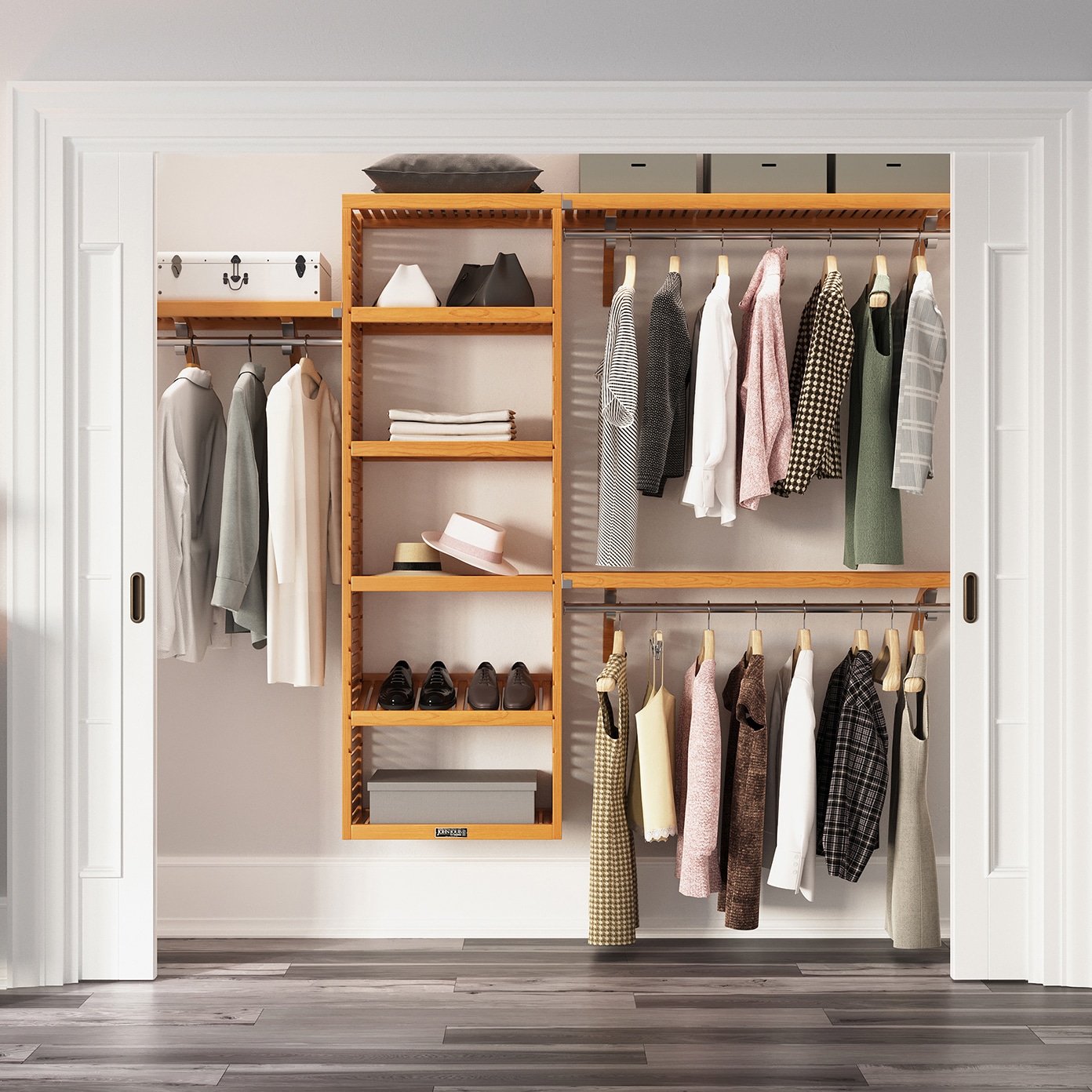 Wood Closet Kits Color/Finish Family Gold