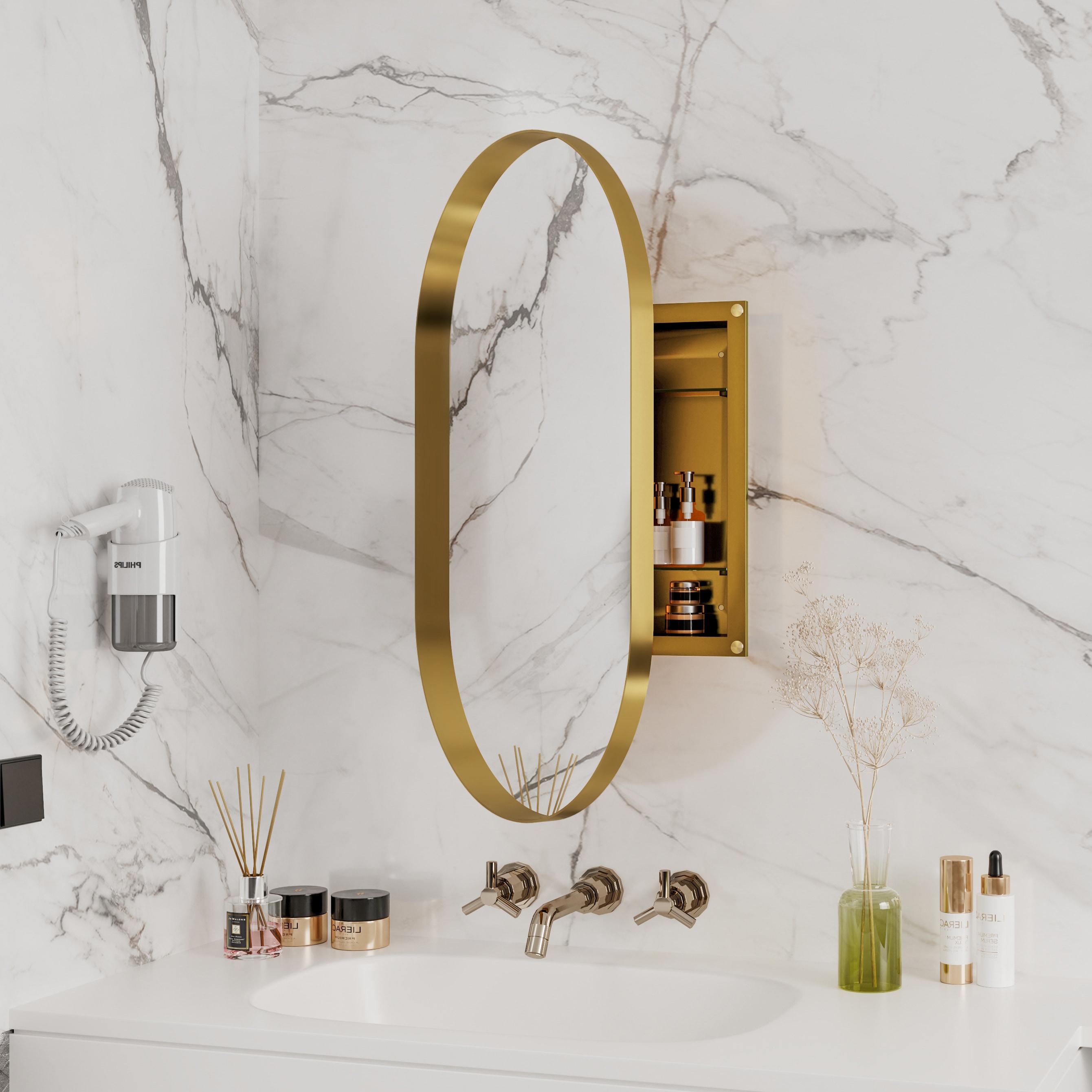 Forclover FSC-W1435P210490 Bathroom-Medicine-Cabinets - View #3