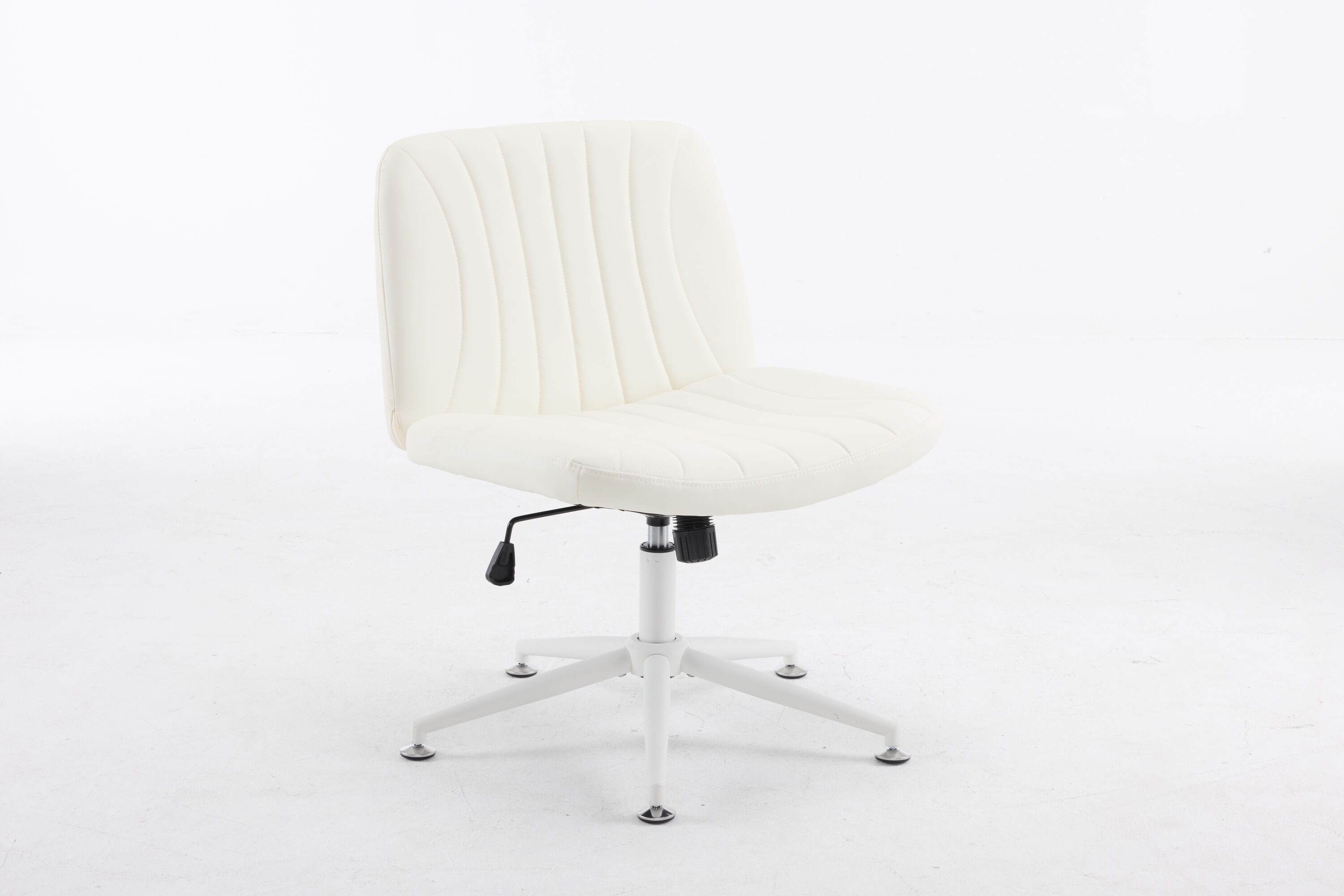 Outopee LO1G98000554 Beige Contemporary Ergonomic Adjustable Height Swivel Foam Desk Chair