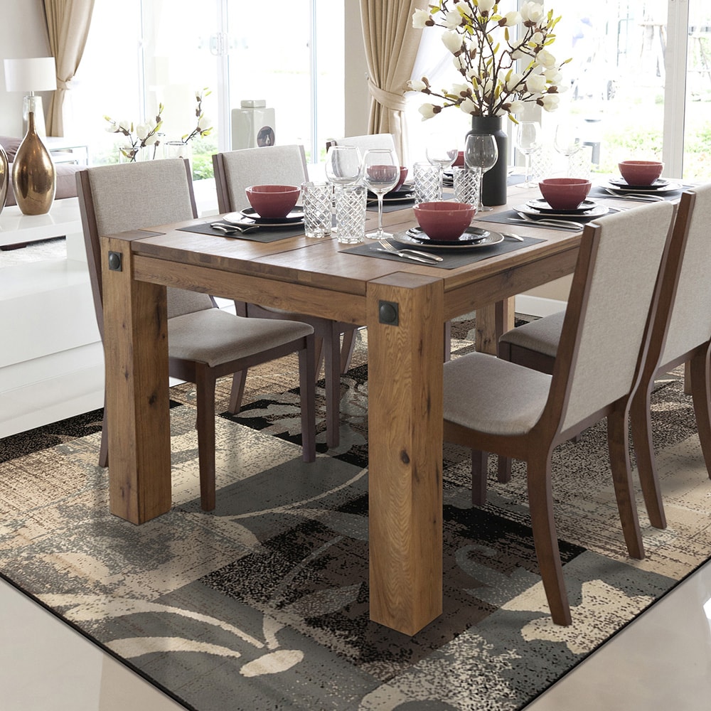 Beige Floral Patchwork 8' x 10' Synthetic Area Rug