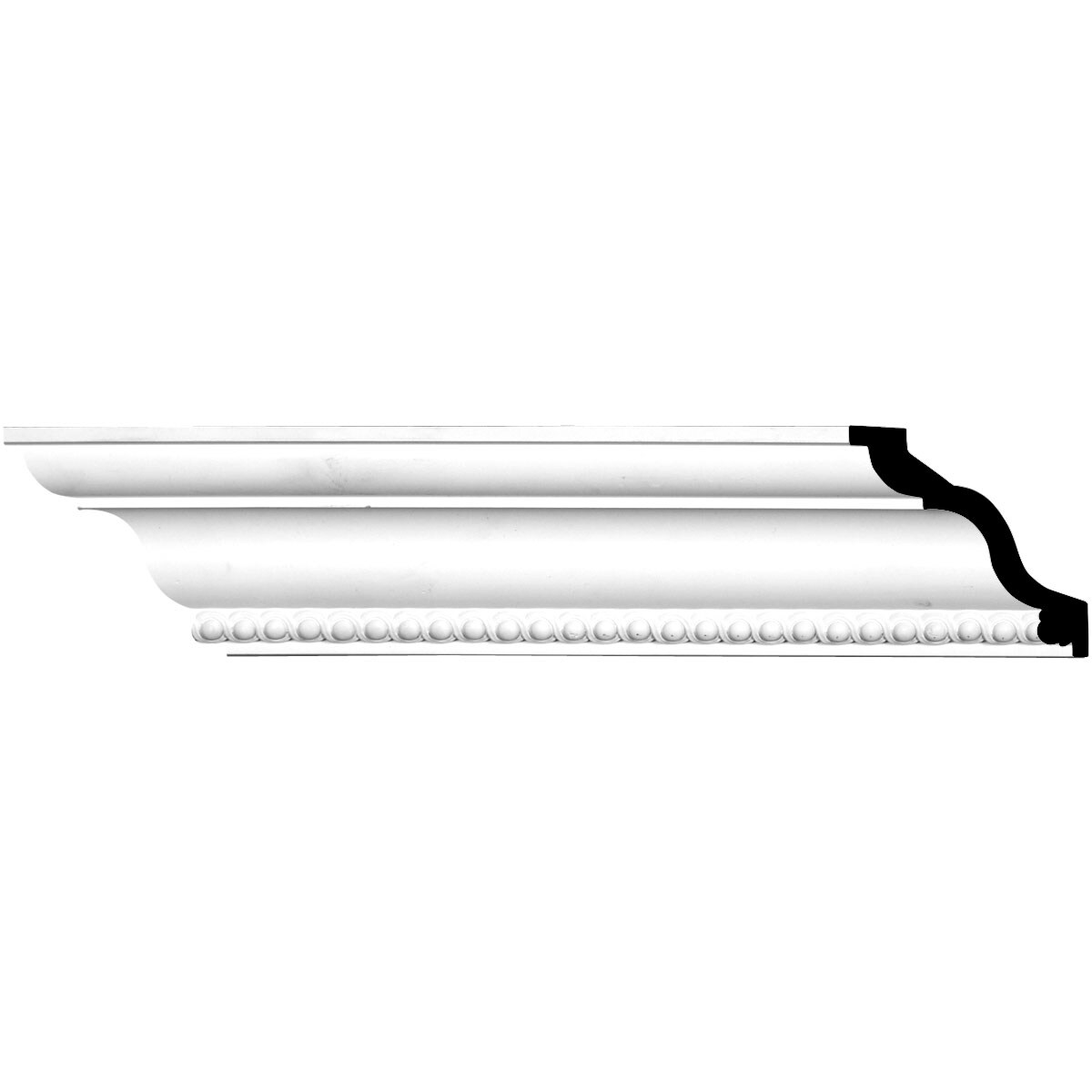 Primed White Polyurethane Foster Crown Moulding 94.5"