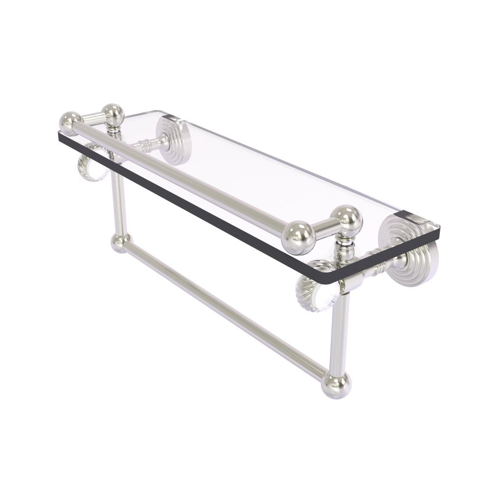 Allied Brass PG-1TBT-16-GAL-SN Pacific Grove Satin Nickel Wall mount Bathroom Shelf ( 16-in x 6.8-in x 5-in )