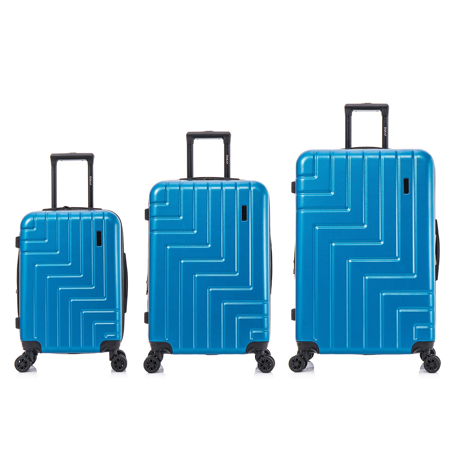 DUKAP DKZAHSML-TEA 19.68 x 11.61 x 29.52 TEAL Polycarbonate Hardshell Suitcase set 3 -Bag