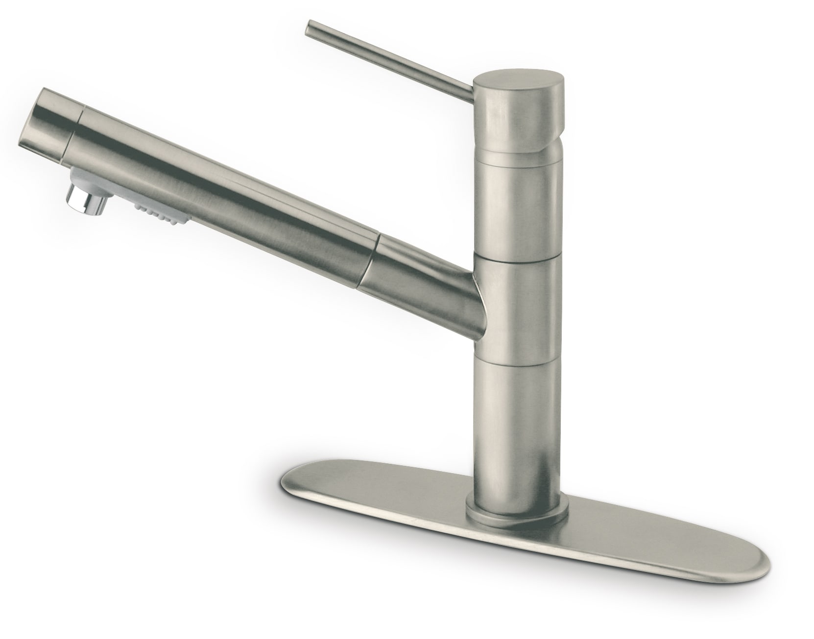 LaToscana 78PW568 Elba Brushed Nickel Single Handle Deck-mount Pull-out Kitchen Faucet with Sprayer