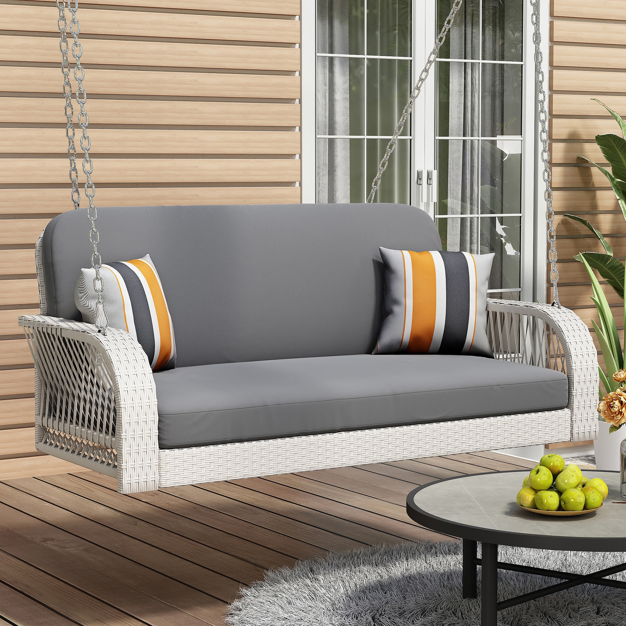 ModernLuxe L-WF320681AAK / Grey Rope Hammock chair
