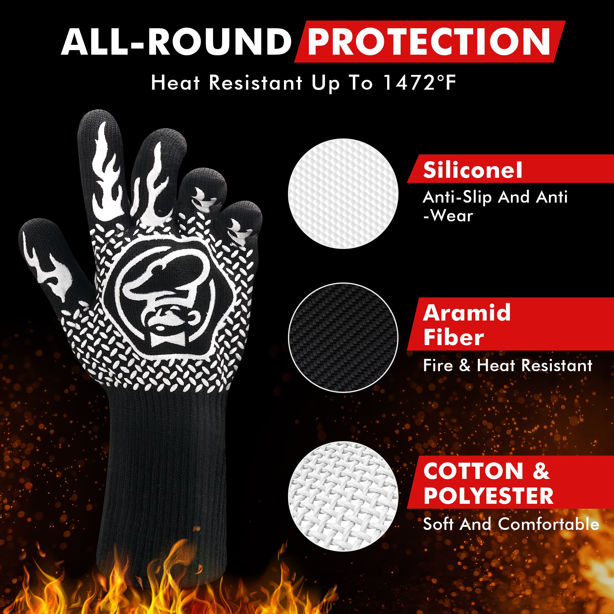 Commercial Chef CHHRGLV2PK Work-Gloves - View #4