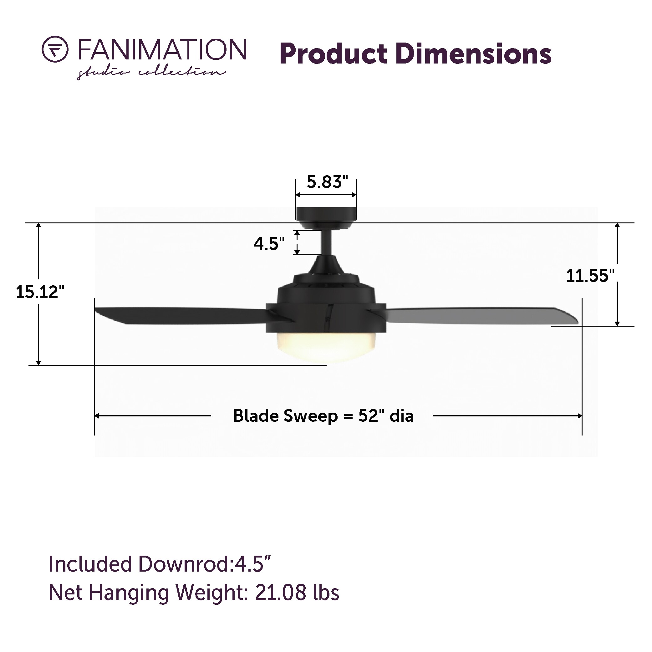 Fanimation Studio Collection LP8081BLBL Ceiling-Fans - View #11