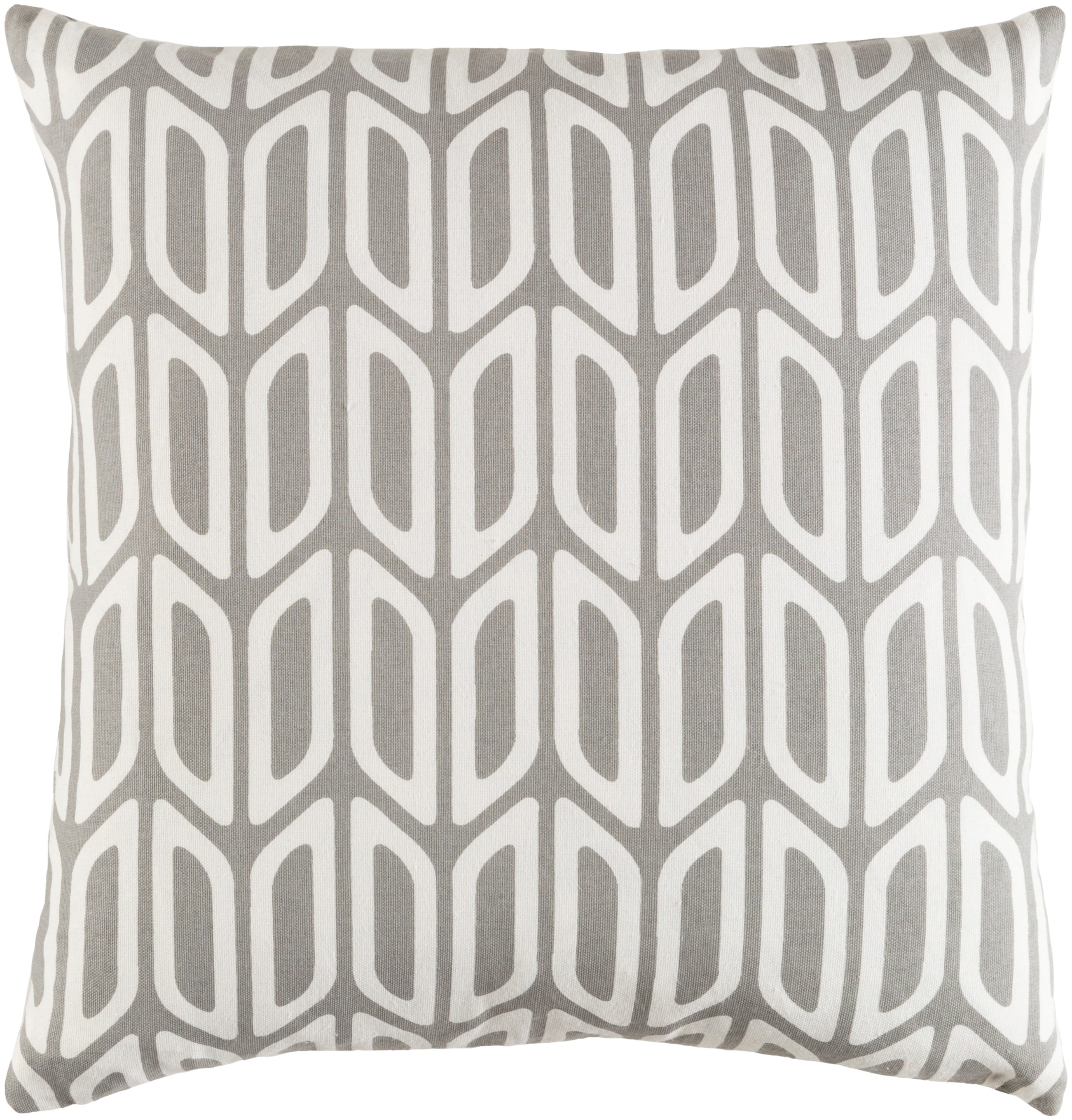 Surya TRUD7130-1818P Trudy 18-in x 18-in Medium Gray Indoor Decorative Pillow