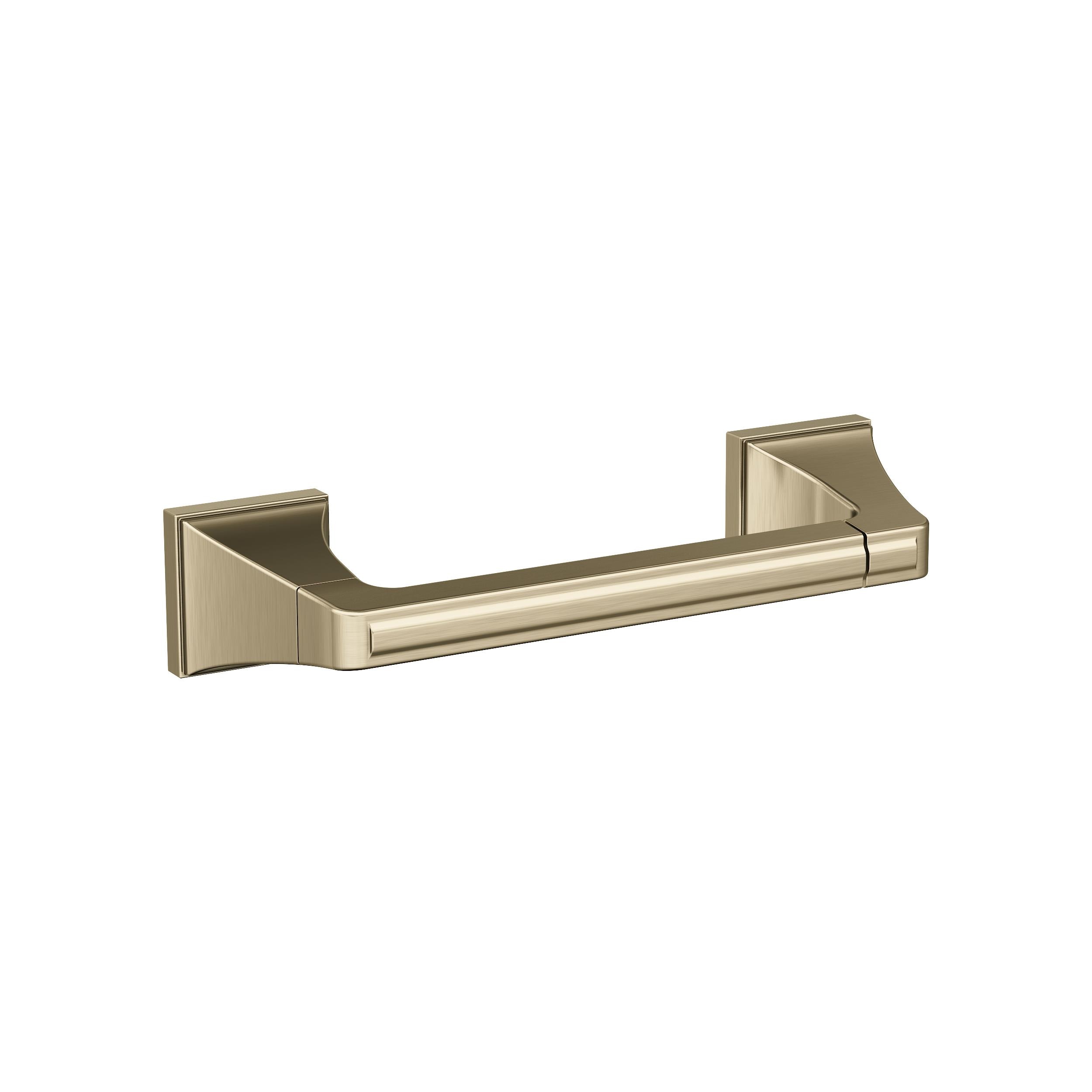 Amerock BH36021BBZ Mulholland Golden Champagne Wall mount Double post Toilet Paper Holder 1 -Rolls with Storage