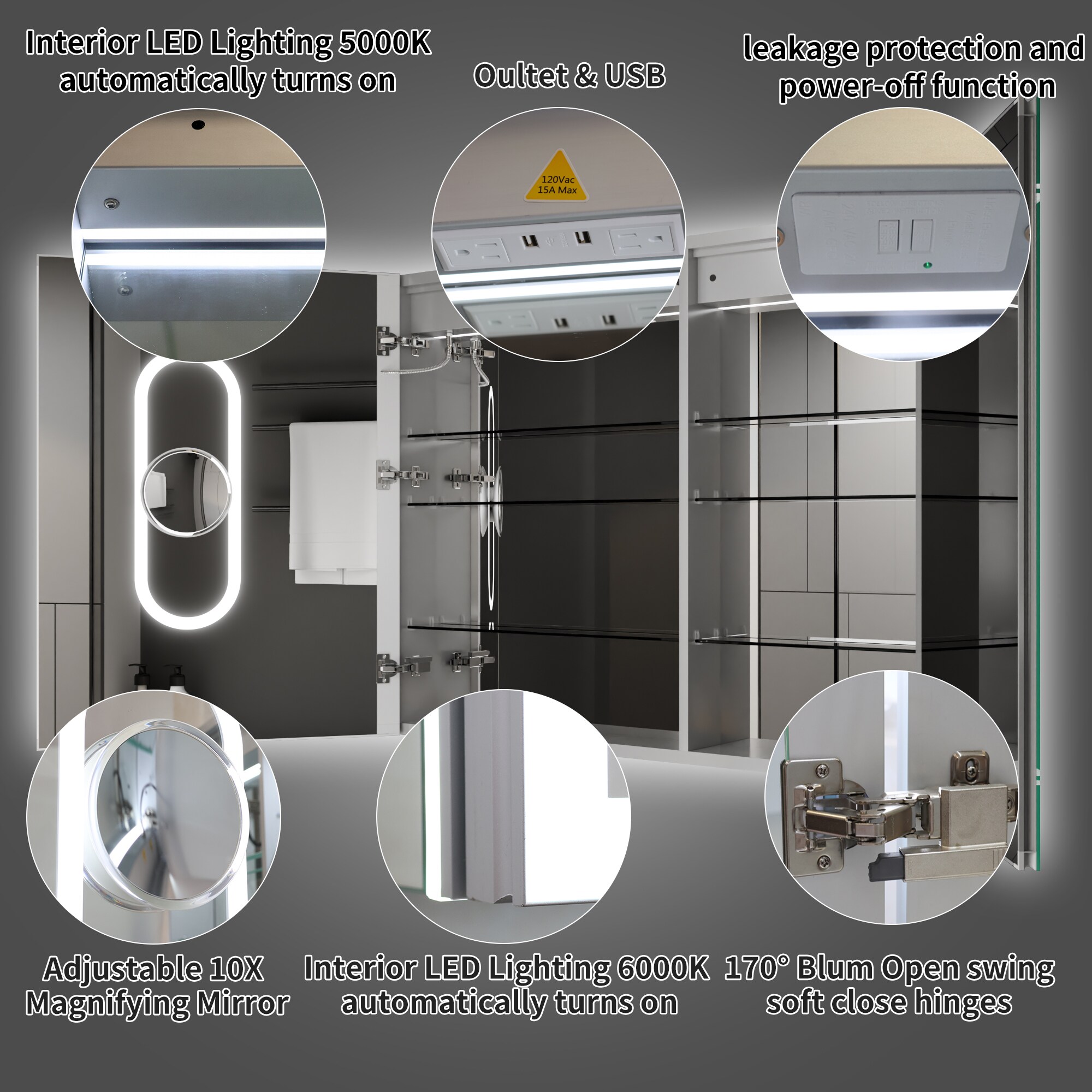 ExBrite W7MC5530 Bathroom-Medicine-Cabinets - View #6