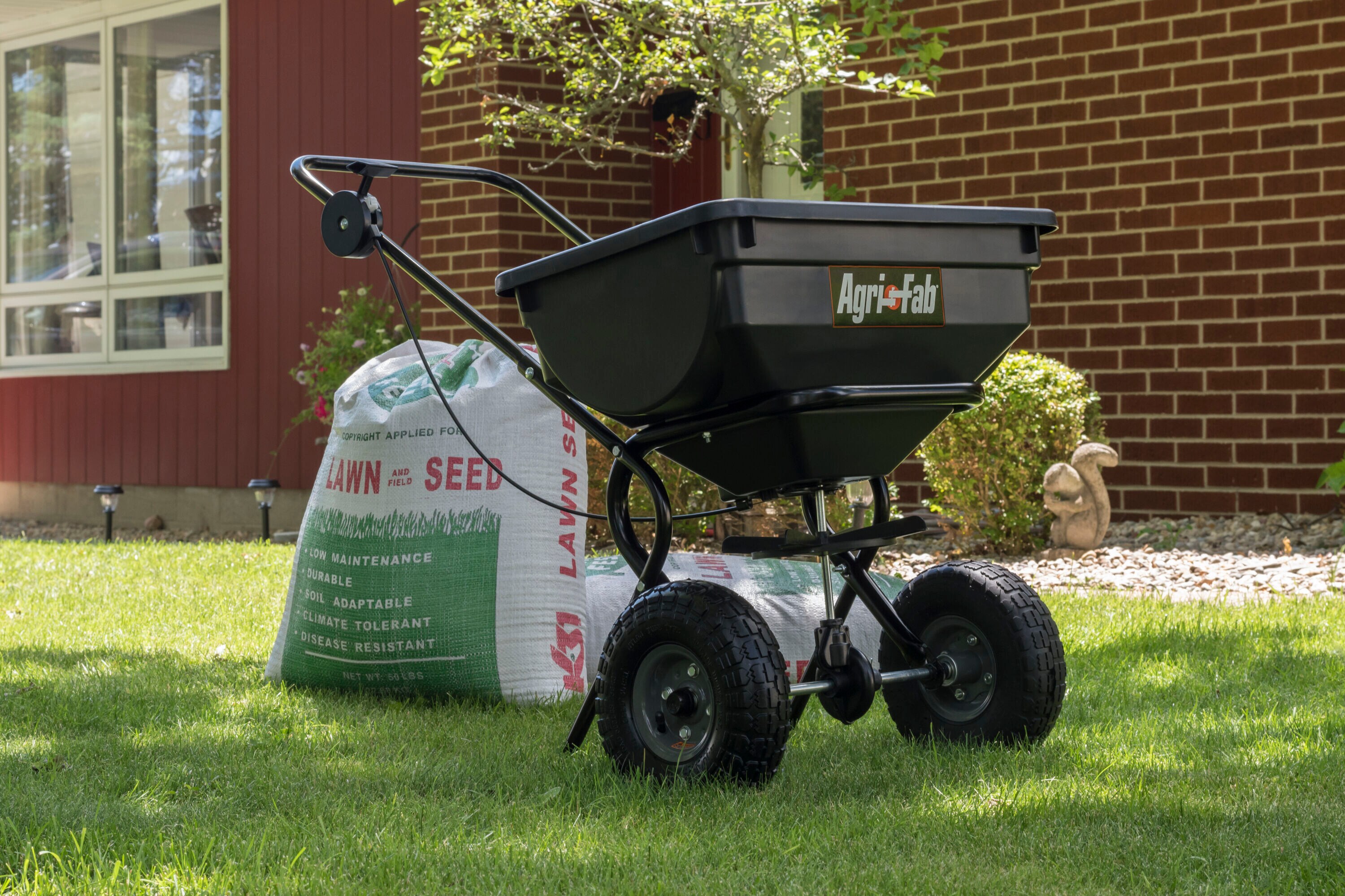 Agri Fab 85 Lb Broadcast Grass Seed Spreader In The Push Spreaders Department At