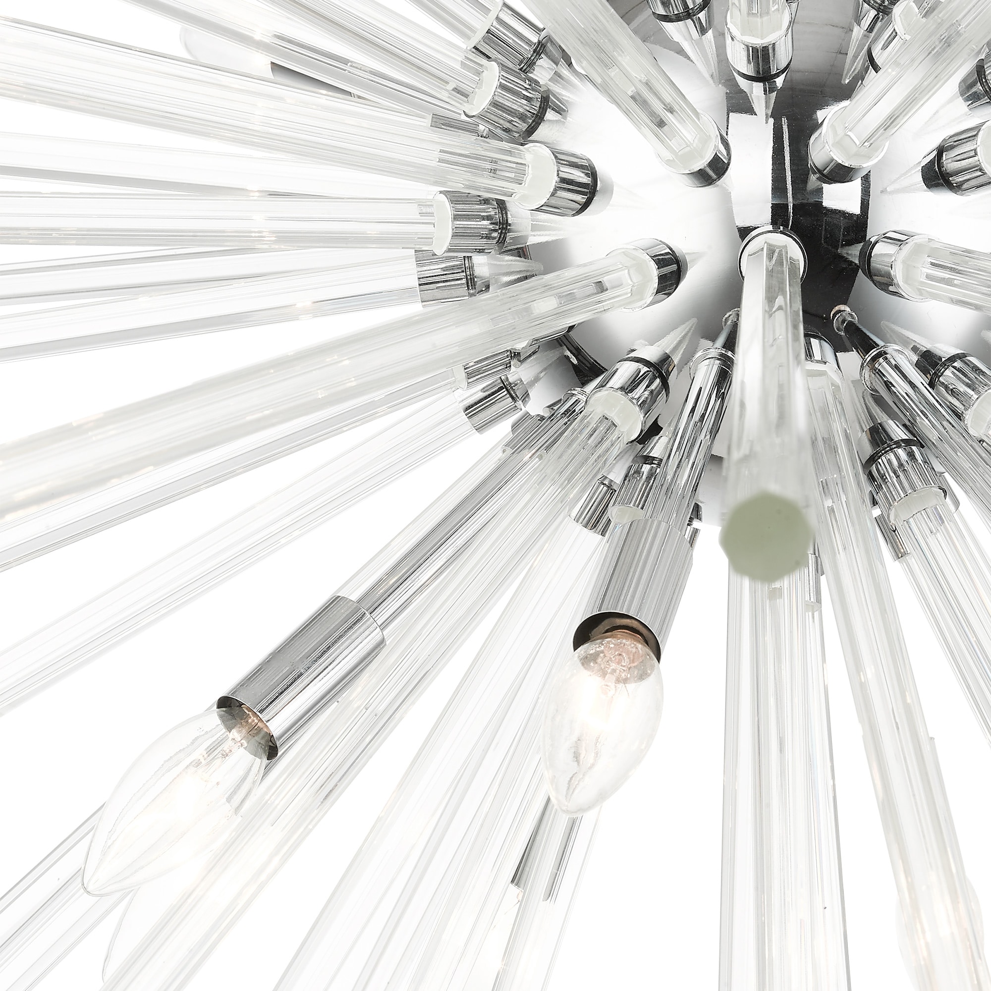 Polished Chrome and Clear Crystal 16-Light Foyer Pendant