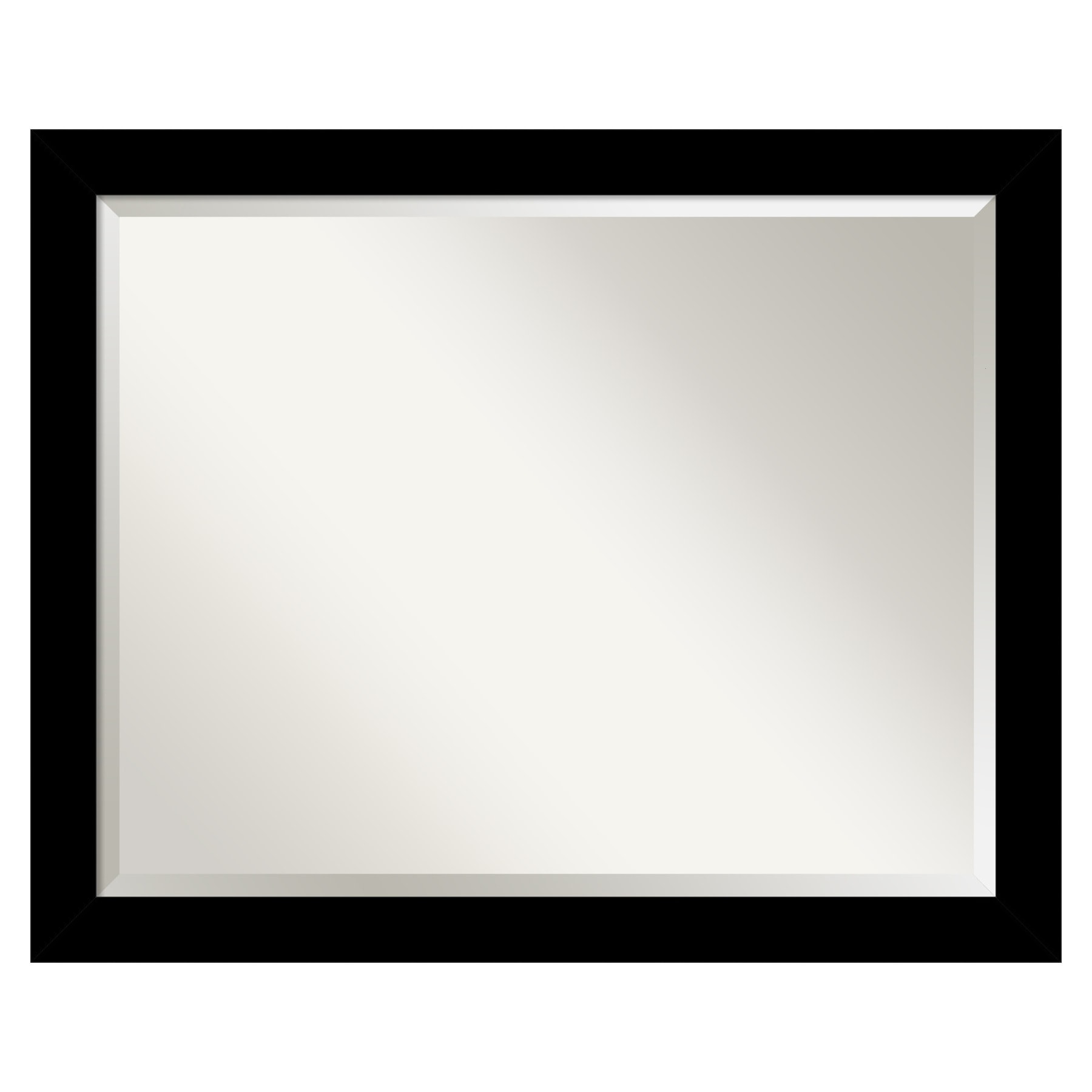 Amanti Art A17008100281 Brushed Black Frame 31.5-Inches W x 25.5-Inches H Rectangle Brushed Black Framed Vanity Mirror