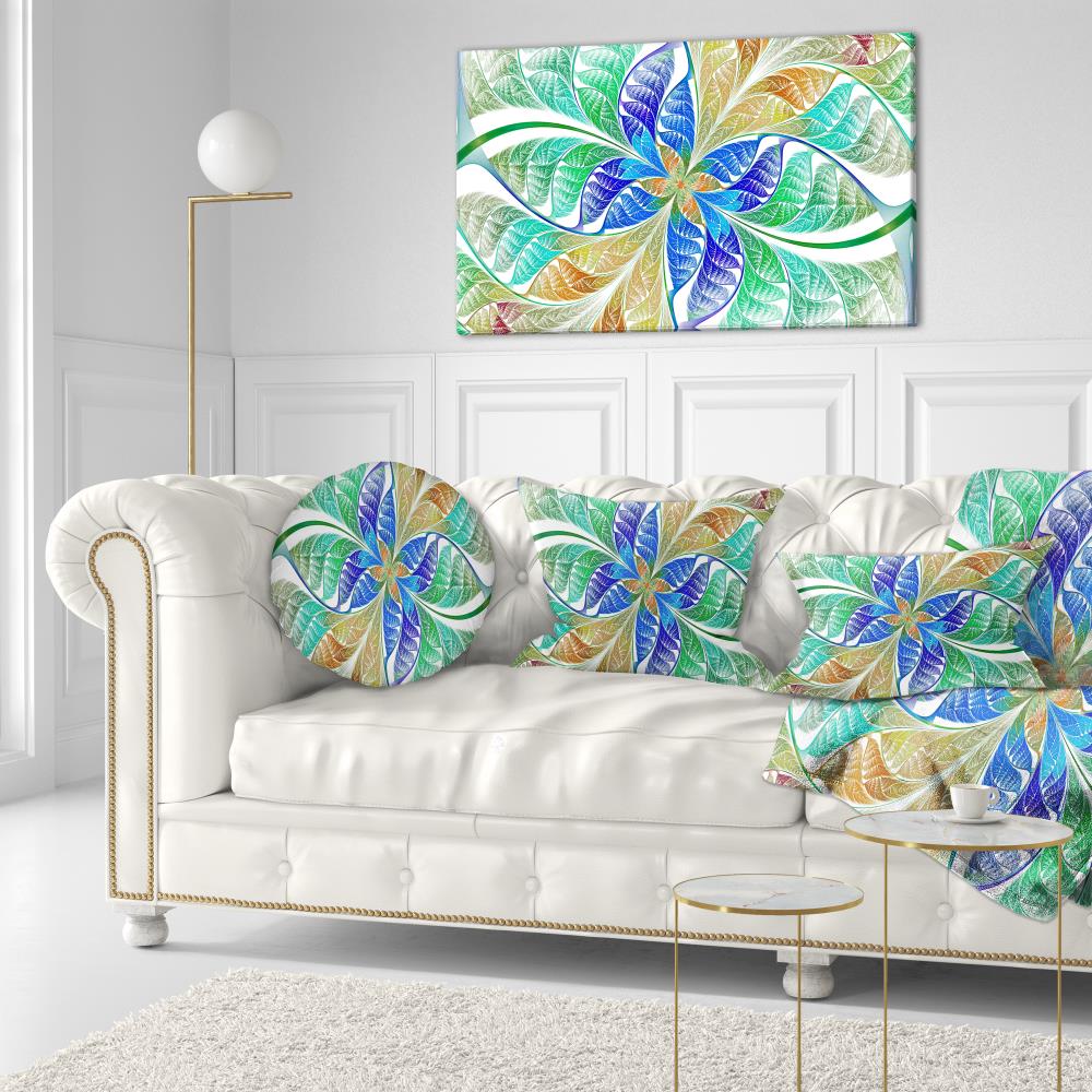 Designart CU15884-12-20 12-in x 20-in Blue Indoor Decorative Pillow
