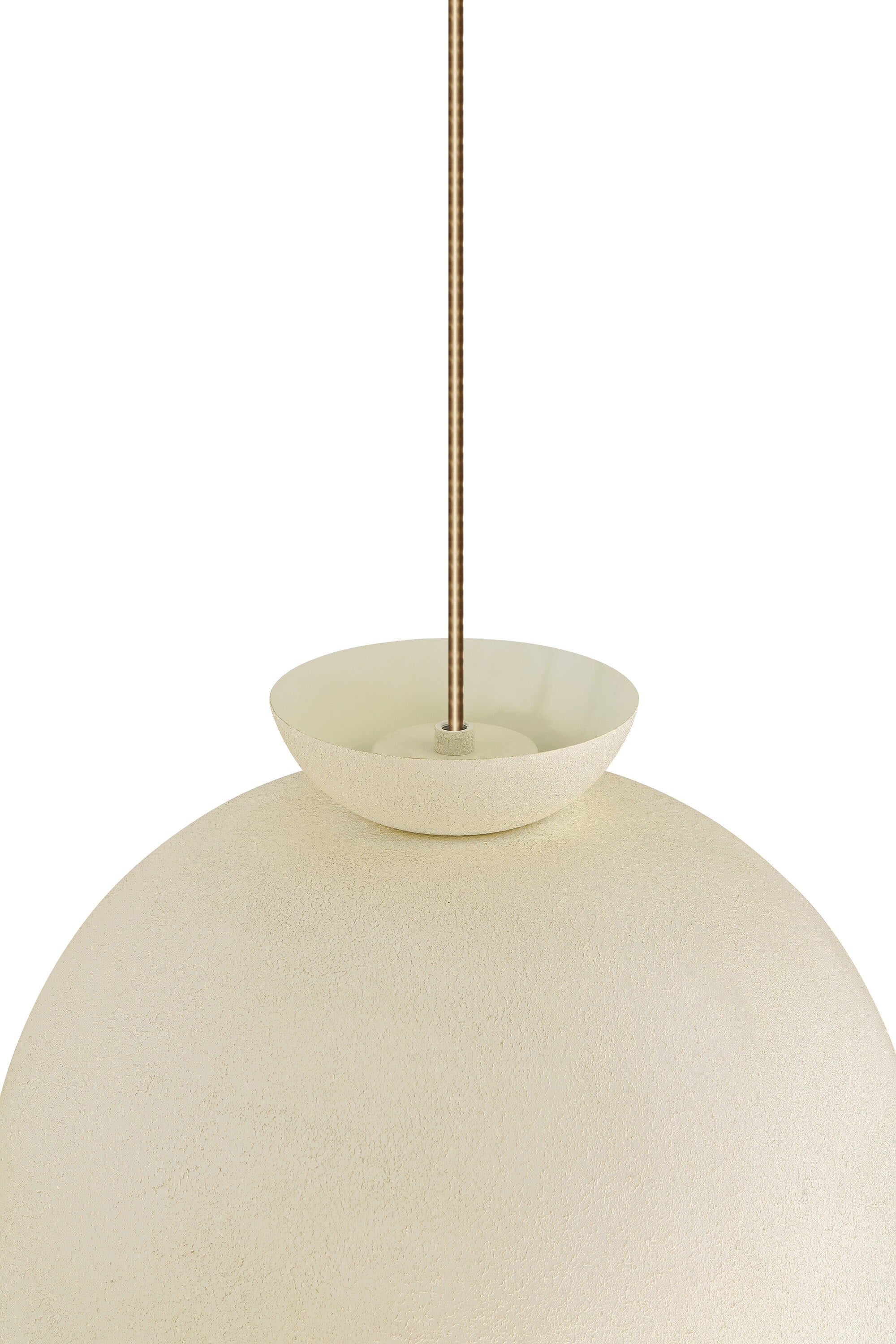 Ventura Cottage White Dome Pendant Light with Frosted Glass Globe
