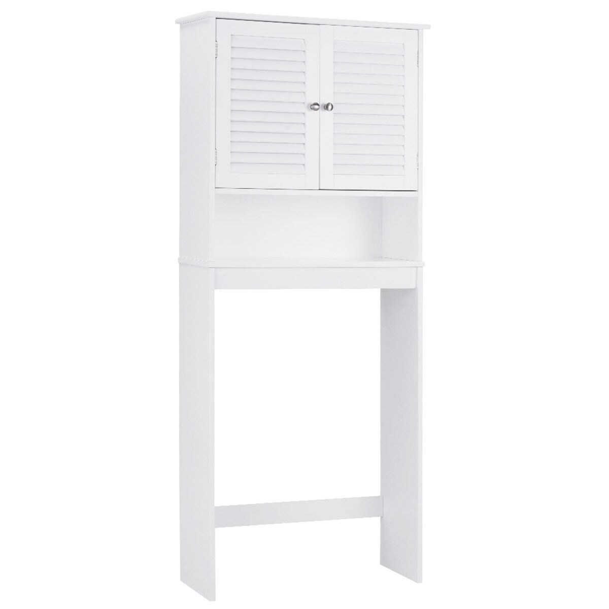 Goplus OGY00268 Costway 1-in x 61.8-in x 26-in White 3-Shelf Over-the-Toilet Storage