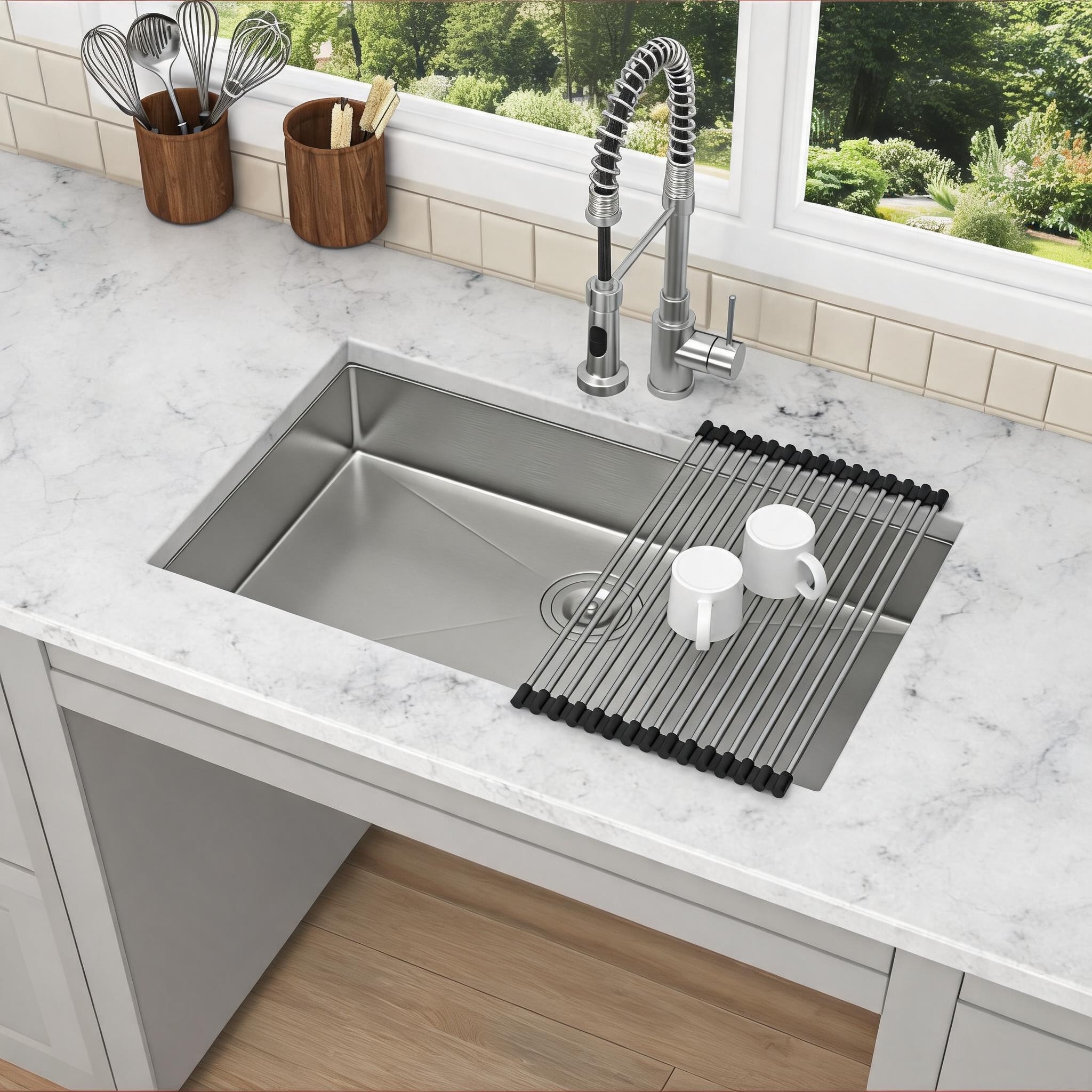 Watnature 16 Gauge T304 Stainless Steel Undermount Kitchen Sink  ADA Compliant 30 Inch Single Bowl