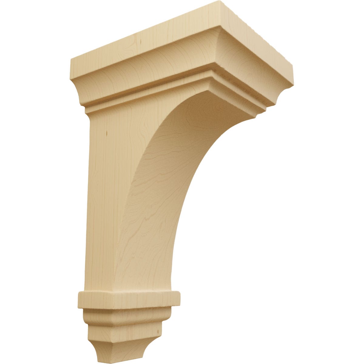 Alder Wood Traditional Small Jefferson Corbel, 8" Height