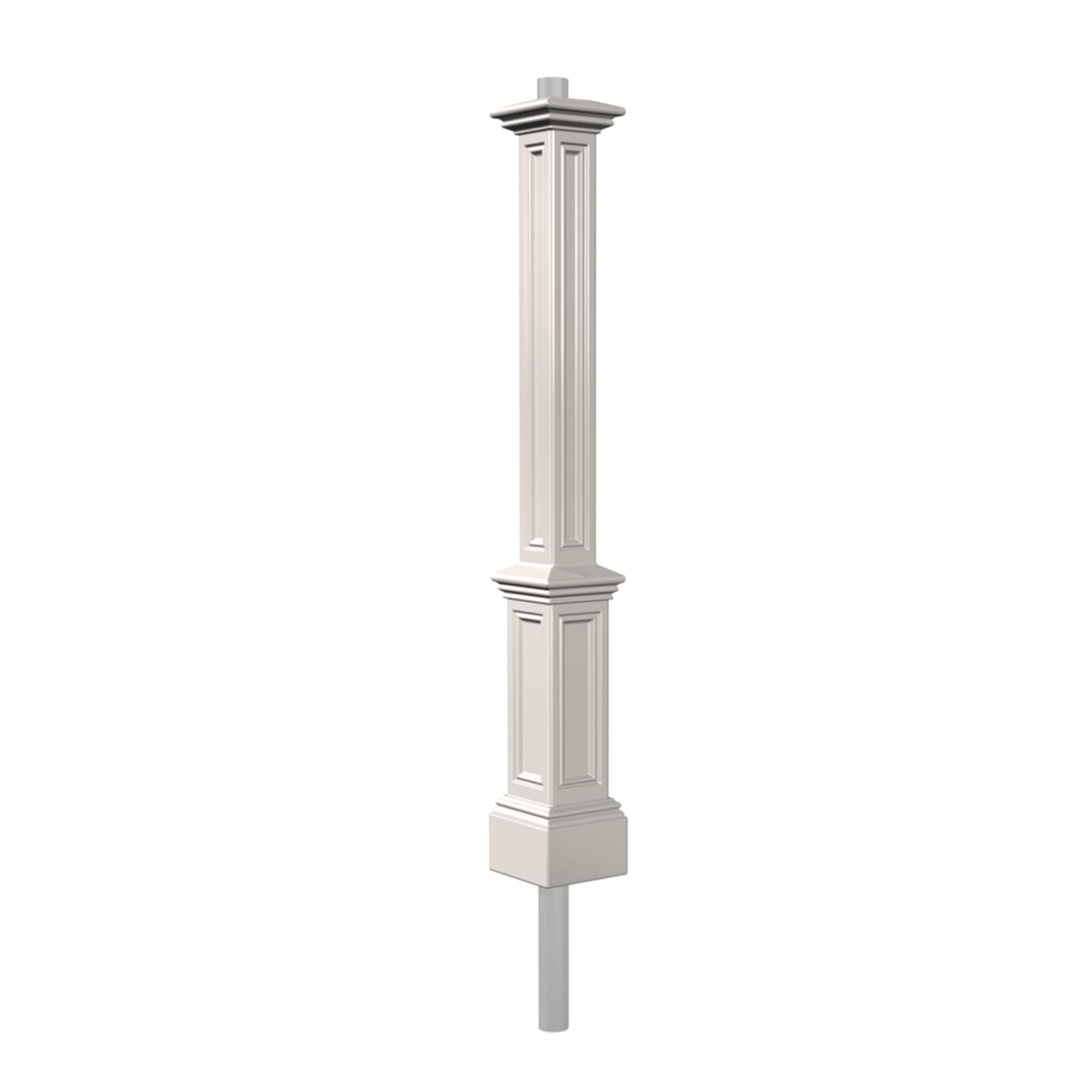 Mayne 74-in White Traditional Pole in the Post Light Parts department at 