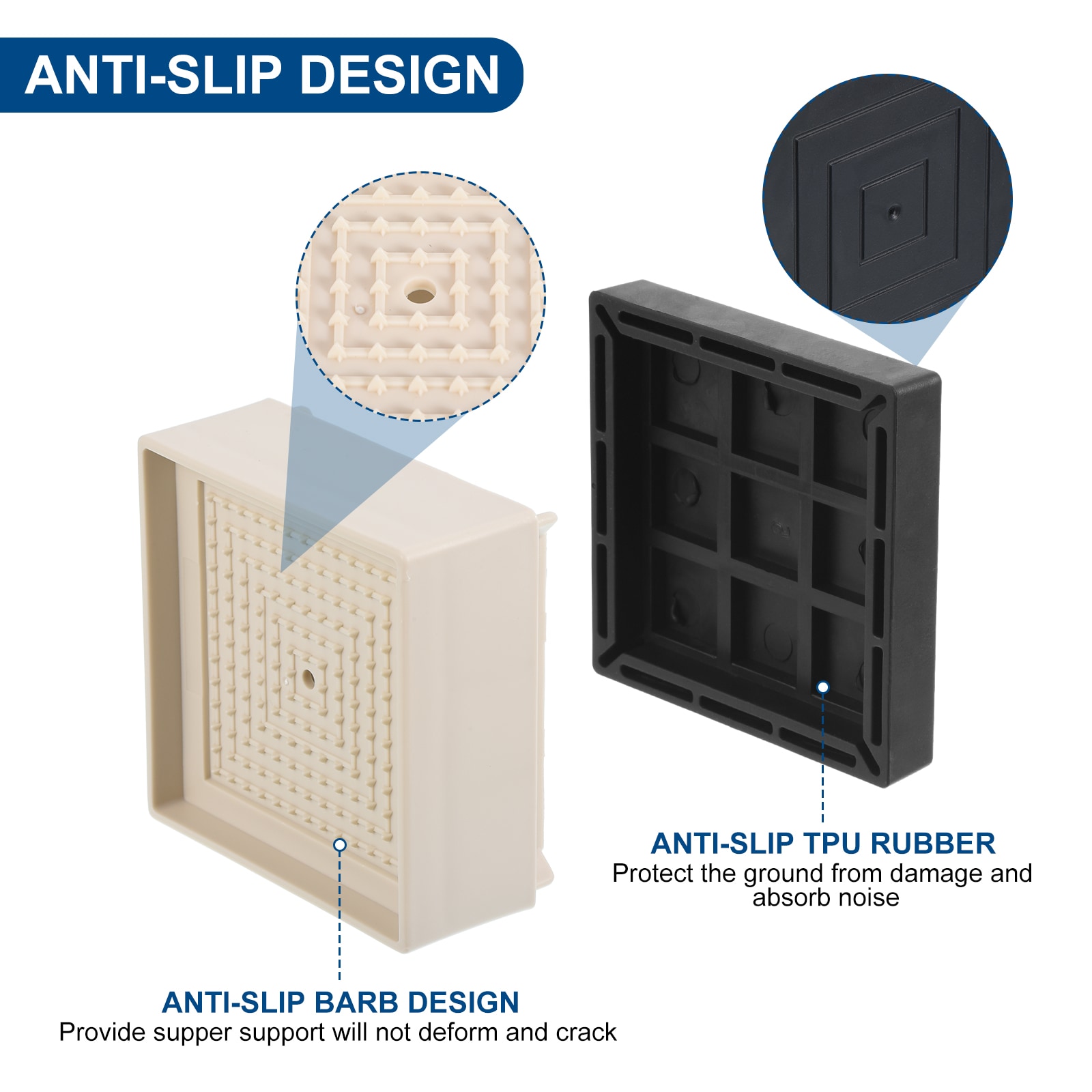 Unique Bargains S25112601UX1273 Bed-Risers - View #3