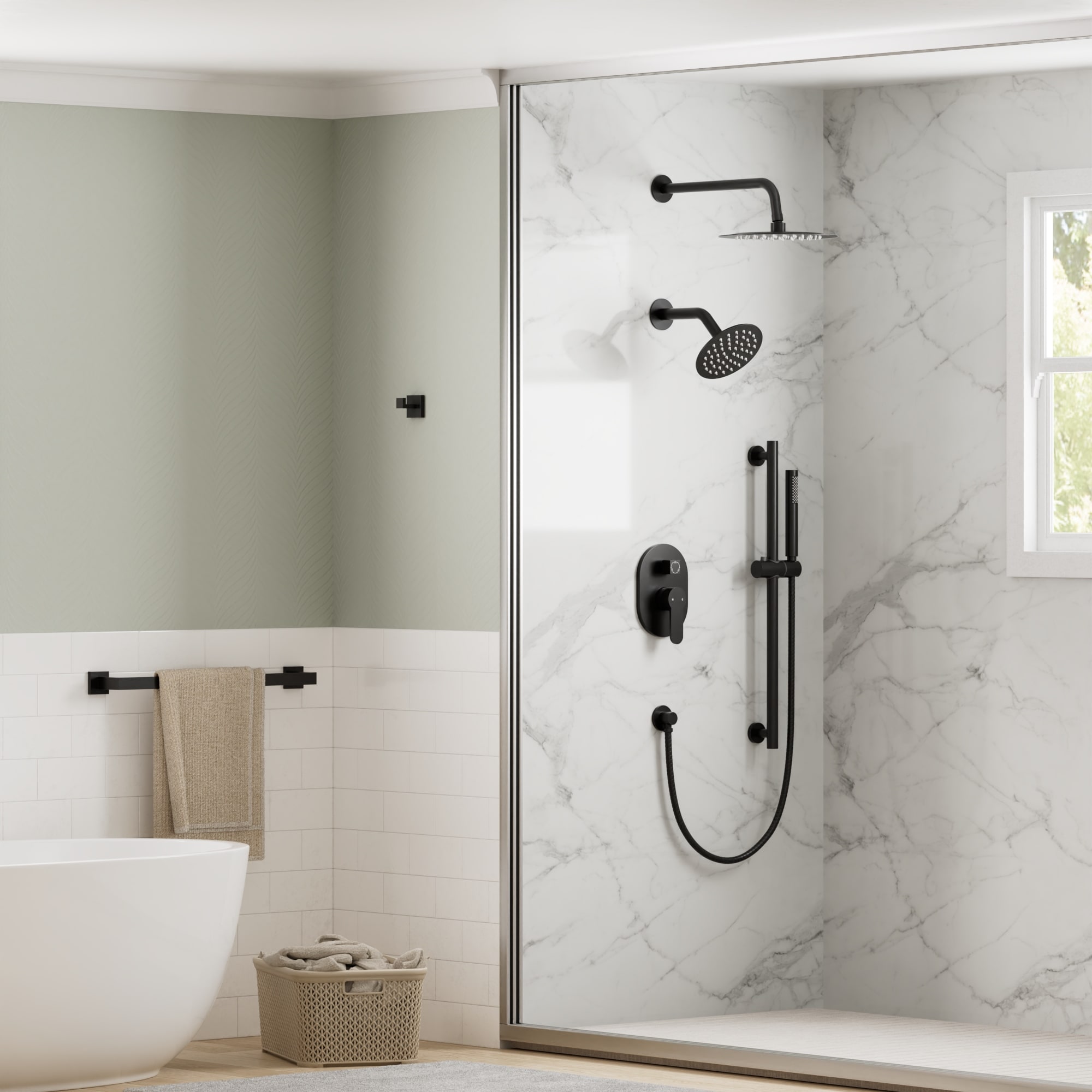 GRANDJOY SFS-1058-BK10 Showerhead-Bar-Panels - View #13