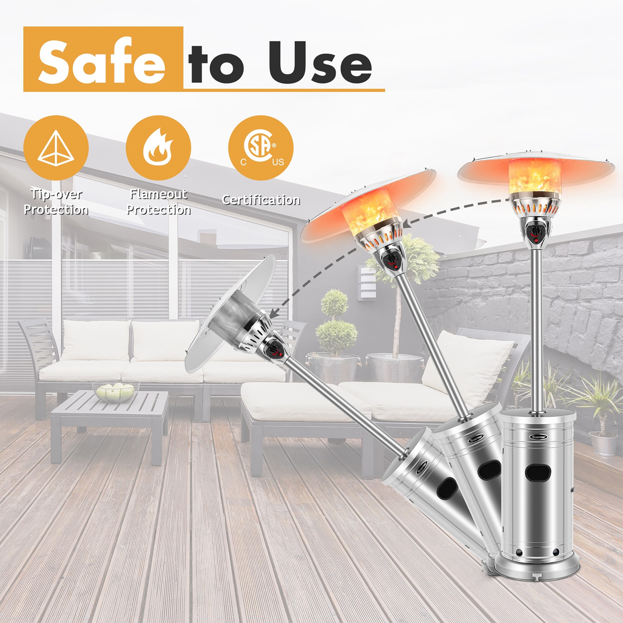 CASAINC WF-HT01 Outdoor-Gas-Patio-Heaters - View #5