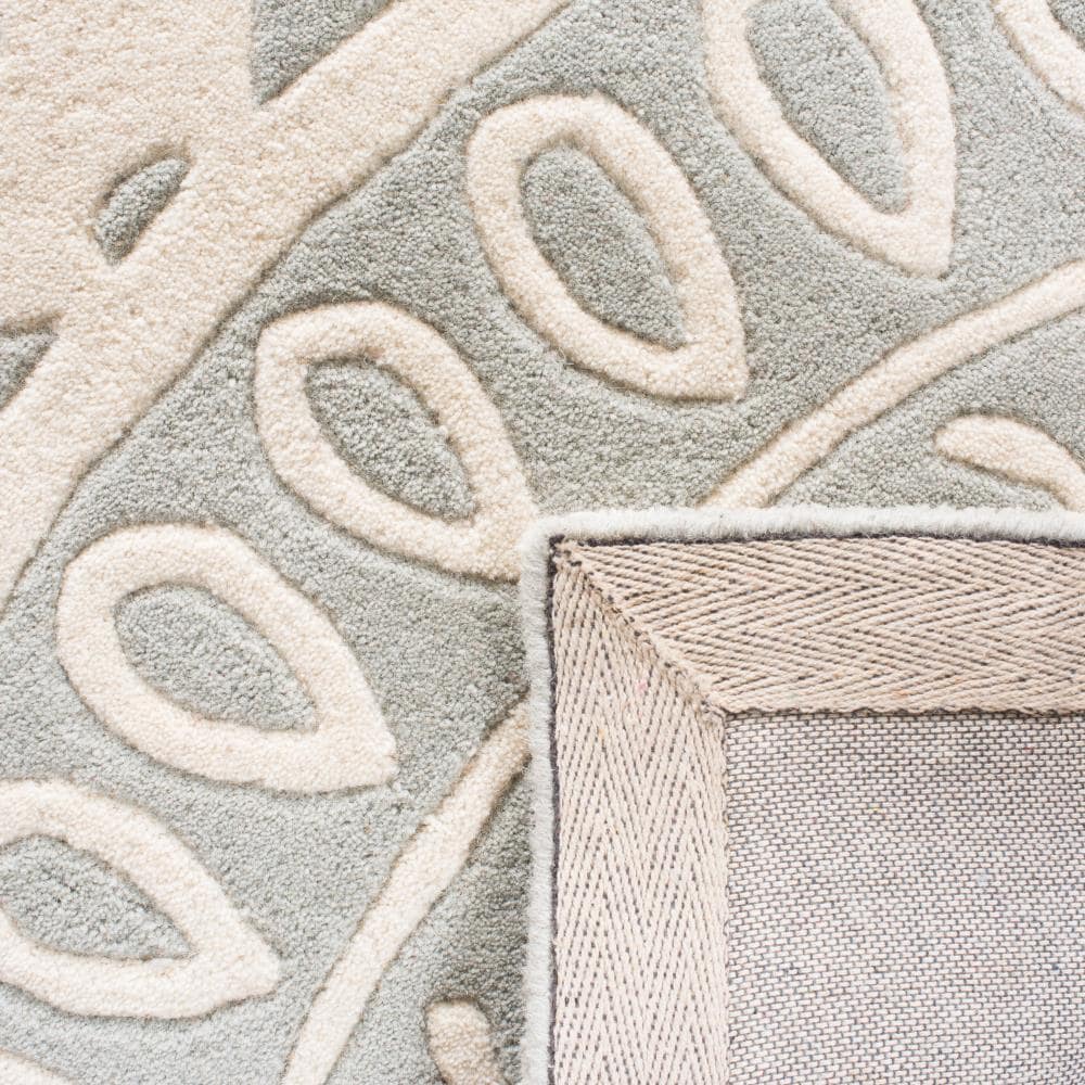 Bella Gray & Ivory 5' x 8' Hand-Tufted Wool Rug