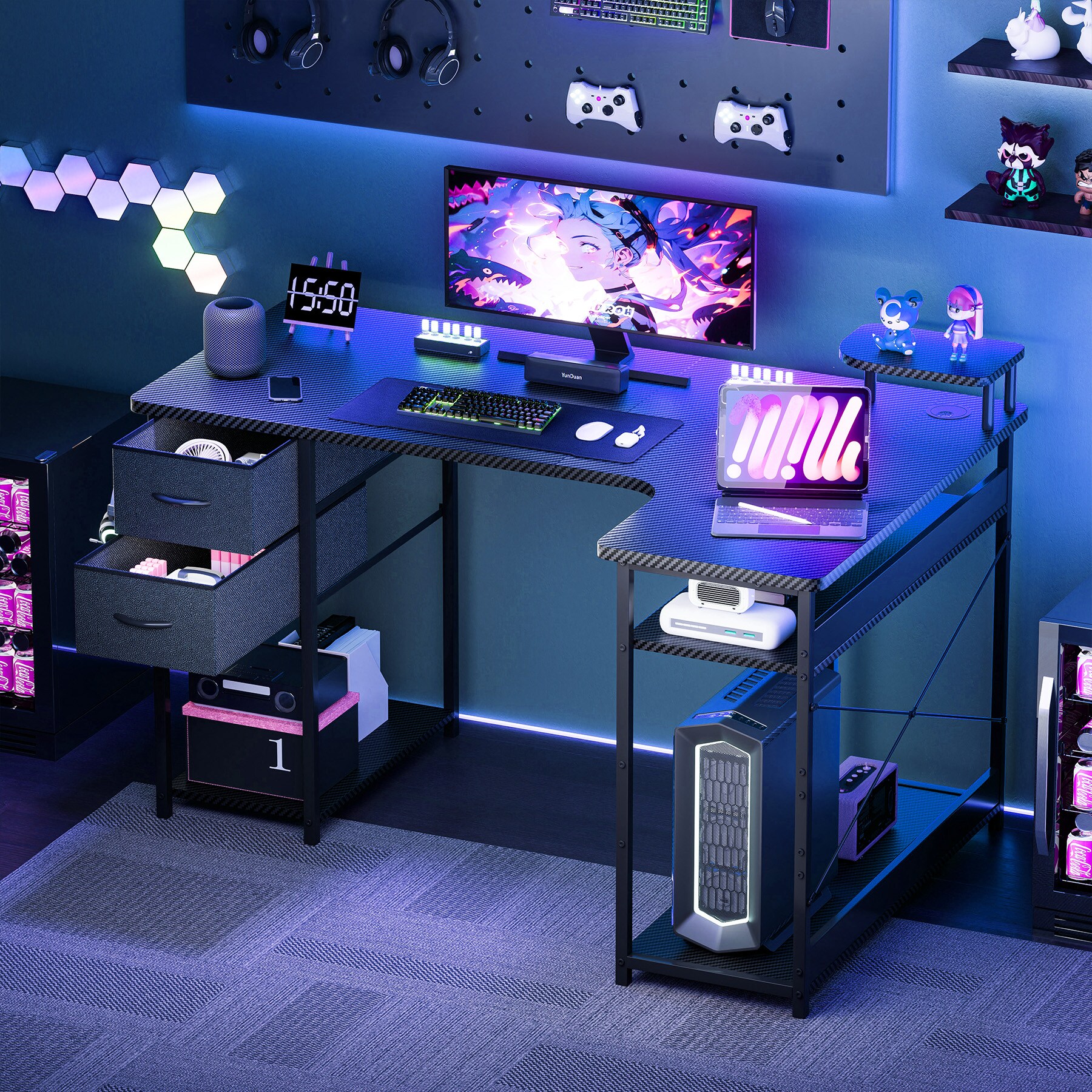 GTPLAYER LOWE'S-DL004-120-BLK desks - View #4