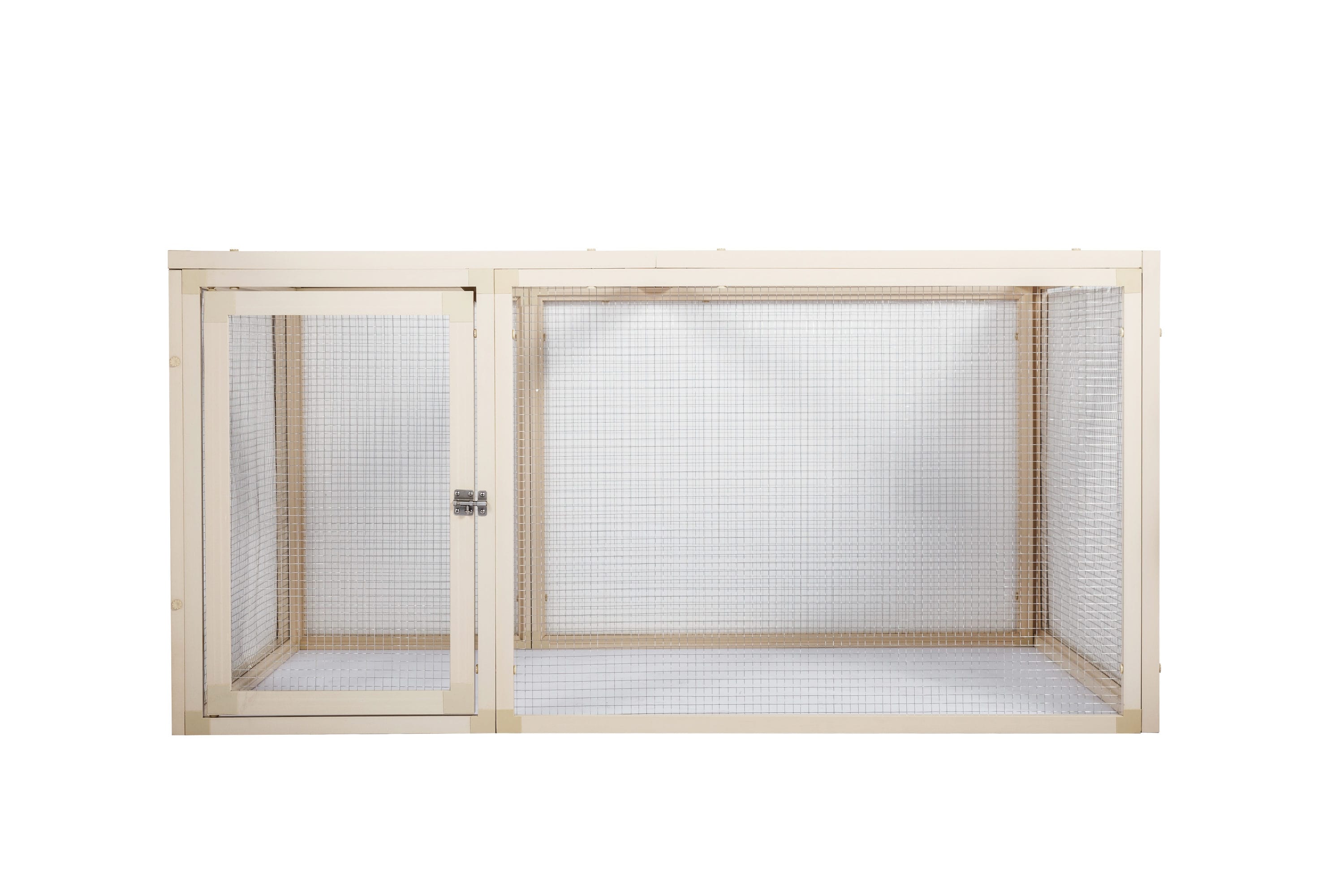 Jumbo Off-White ECOFLEX Chicken Pen with Stainless Steel Wire