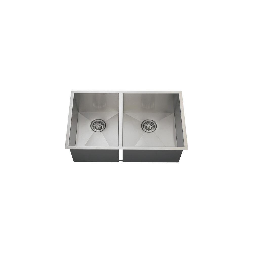 Polaris PLRS90006  por2233 Double Rectangular Stainless Steel Kitchen Sink