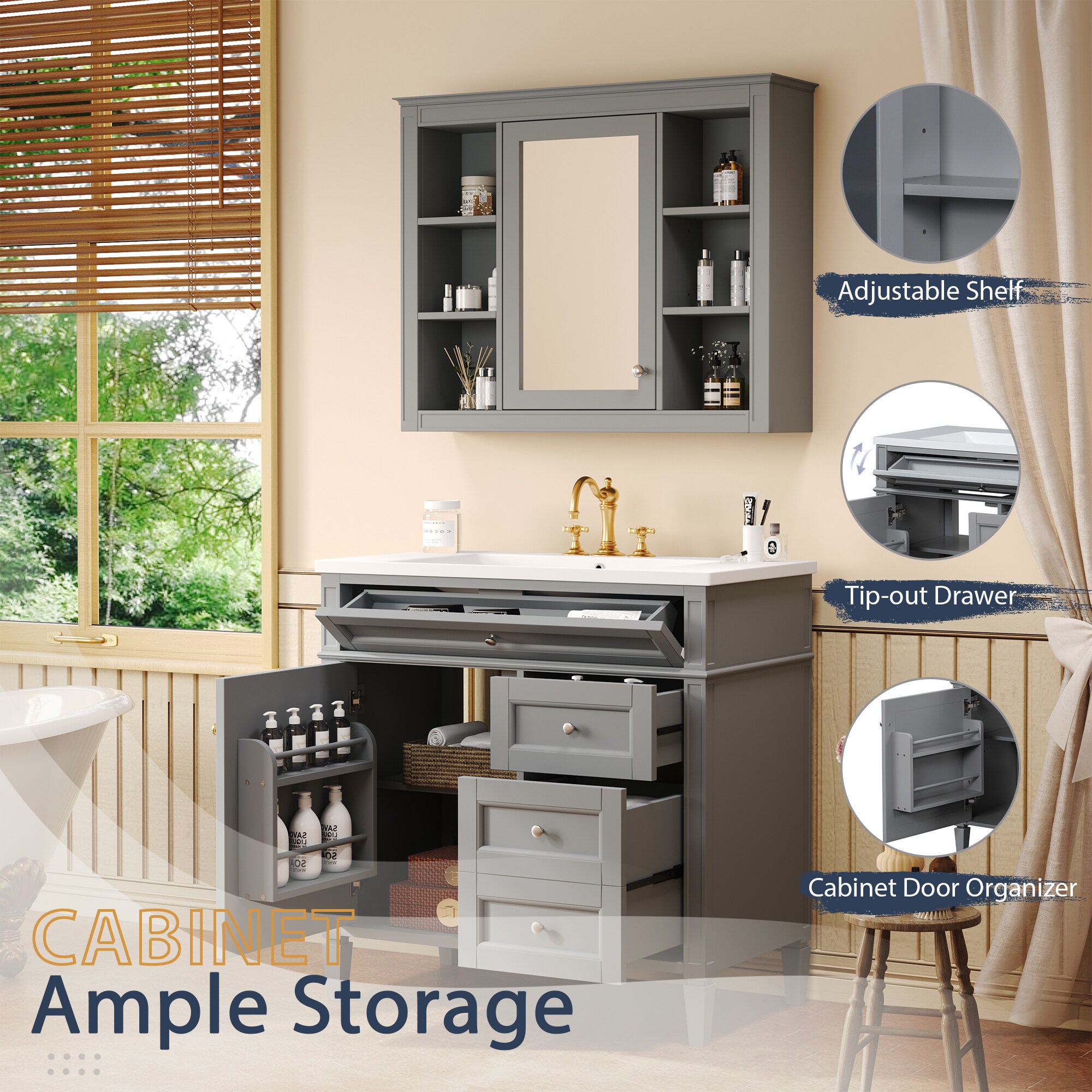 ModernLuxe L3P-N710S236006E Bath-Vanity-Combo - View #2