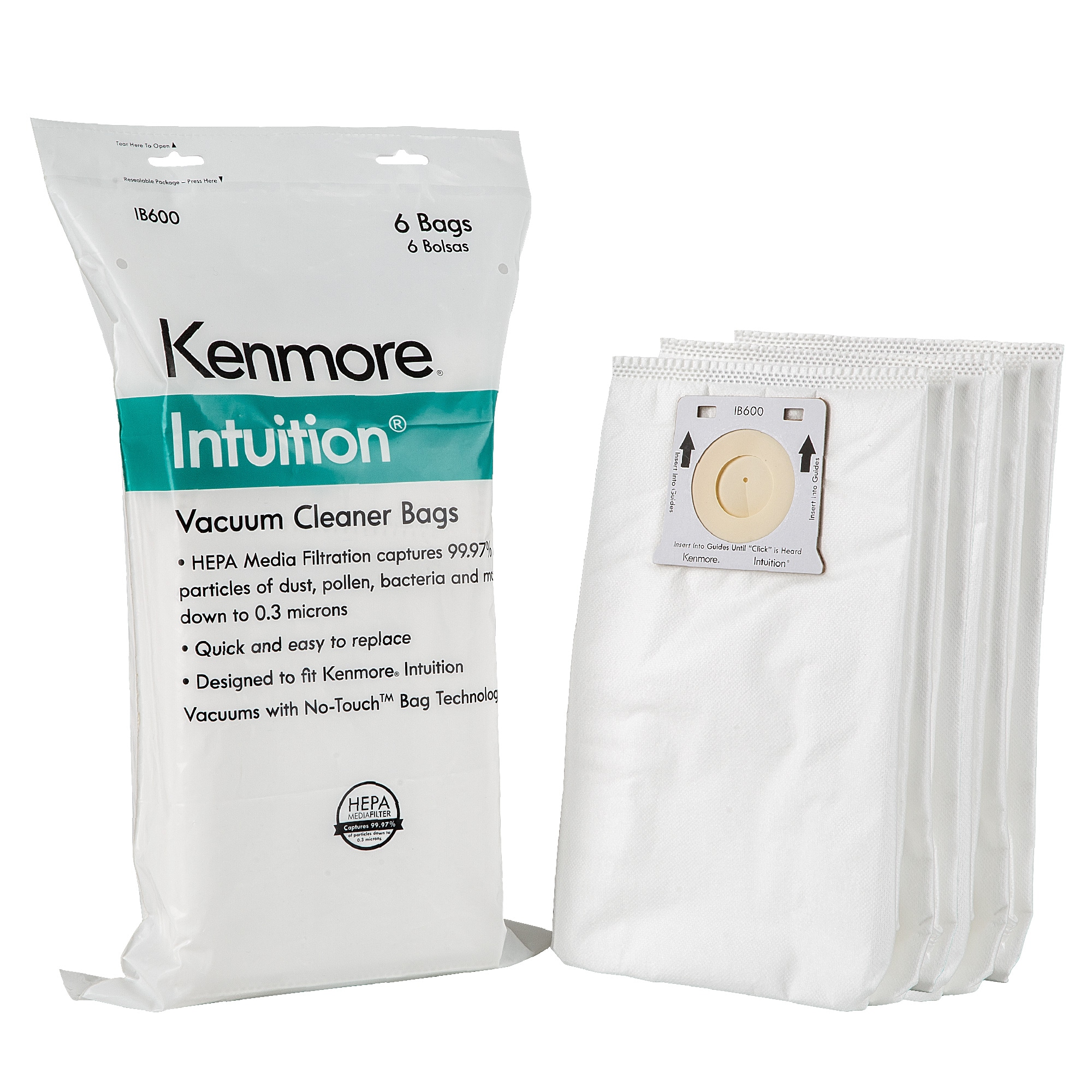 Kenmore Intuition 6-Pack 3-Liter Disposable Cloth Vacuum Bag in the Vacuum  Bags department at