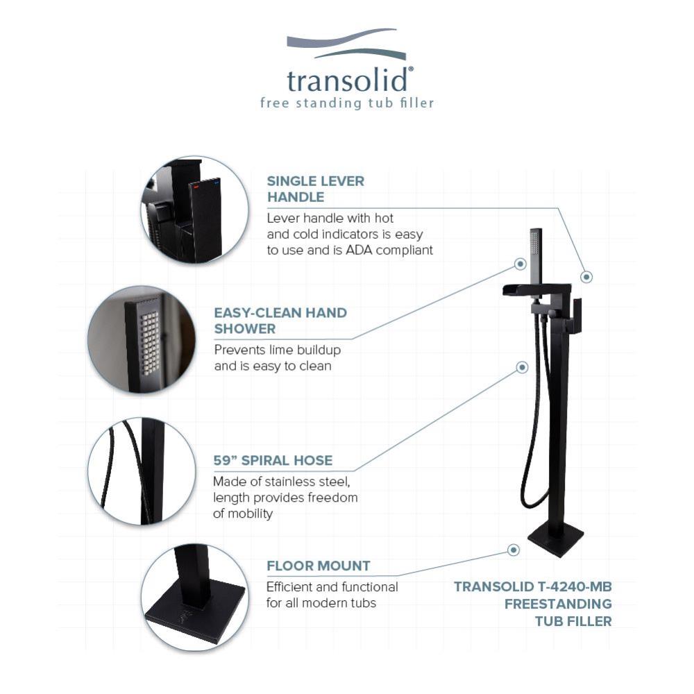 Transolid T4240-MB Roman-Tub-Faucets - View #6