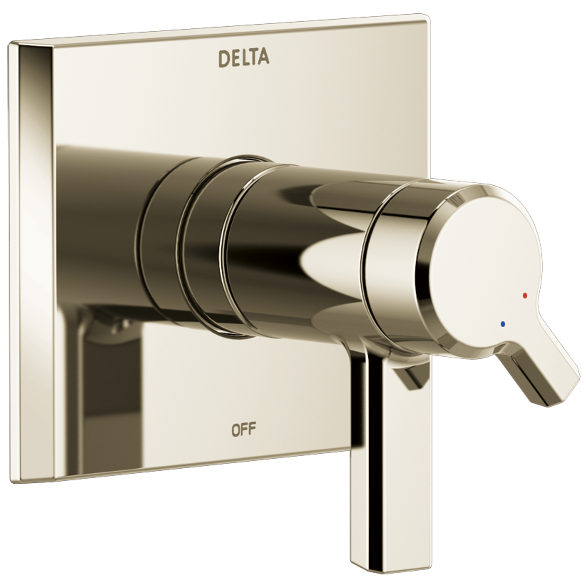 Delta T17T099-PN-PR Pivotal Lumicoat Polished Nickel 2.75-Inches Universal Bathtub/Shower Diverter 0.5-Inches -ID