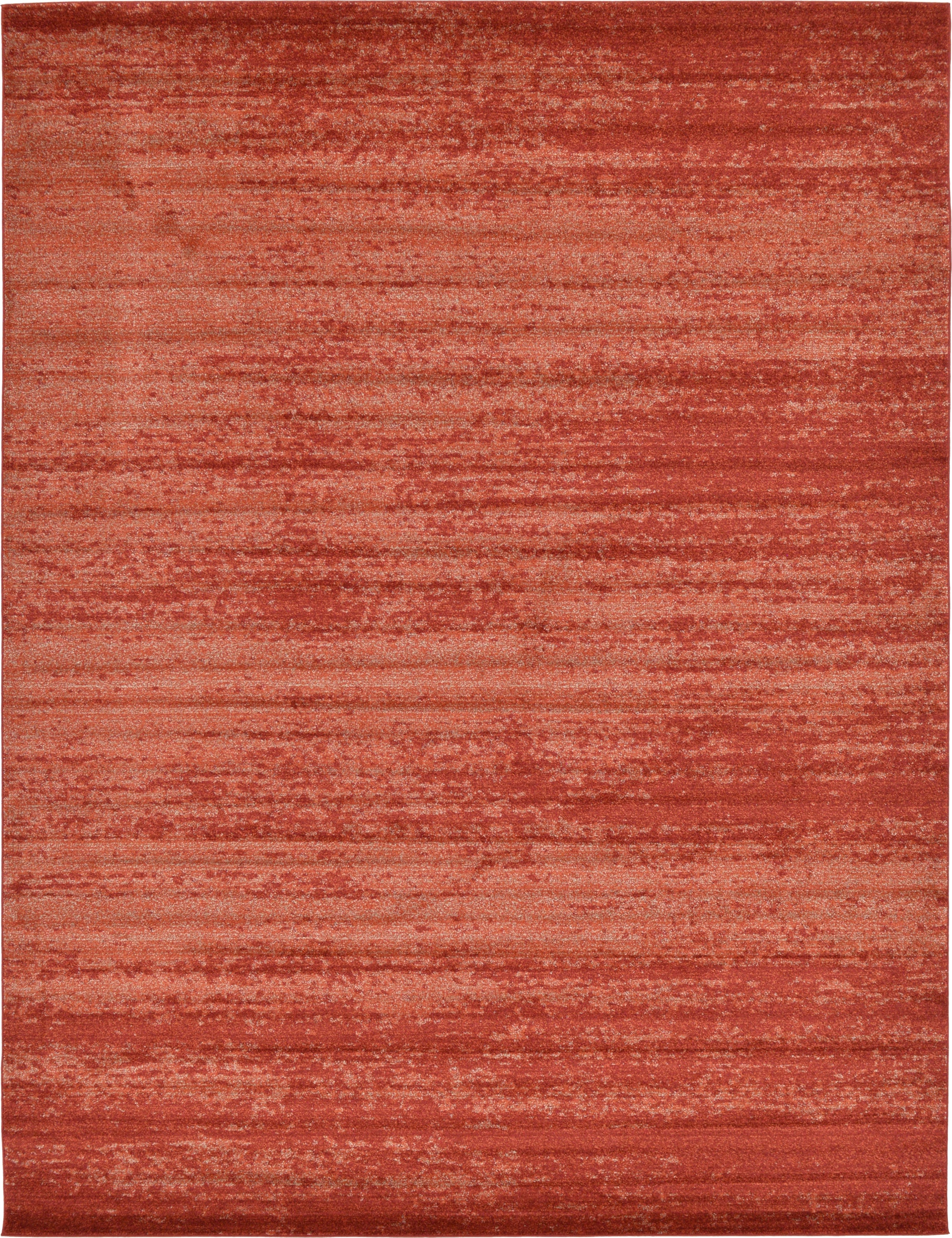Unique Loom 3132829 Lucille Del Mar 10 x 13 (ft) Loomed Polypropylene Terracotta/Red Rectangular Indoor Distressed/Overdyed Area rug