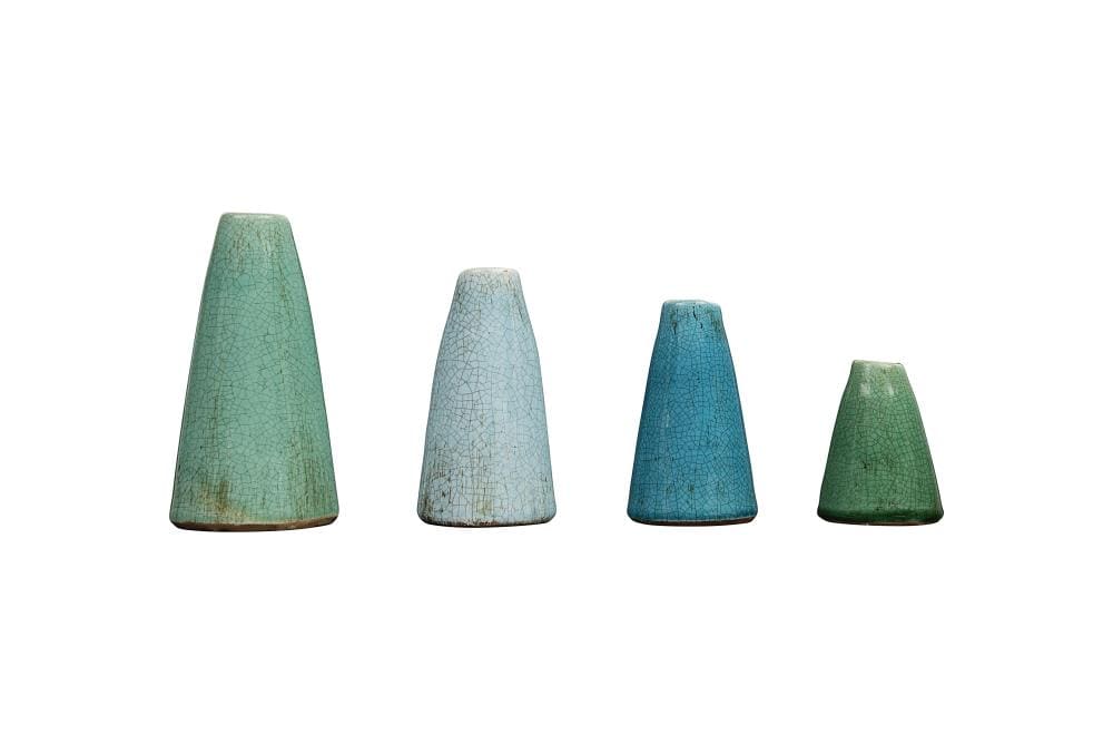 STORIED home DA2383 Blue Ceramic Casual Vase